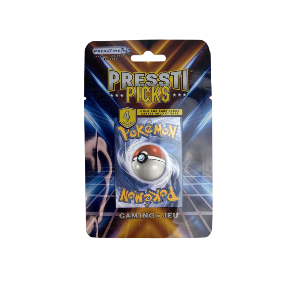 Pokemon Trading Cards 4ct. PRESSTI PICKS Pack Card Giants Pokemon Trading Cards 4ct. PRESSTI PICKS Pack Card Giants