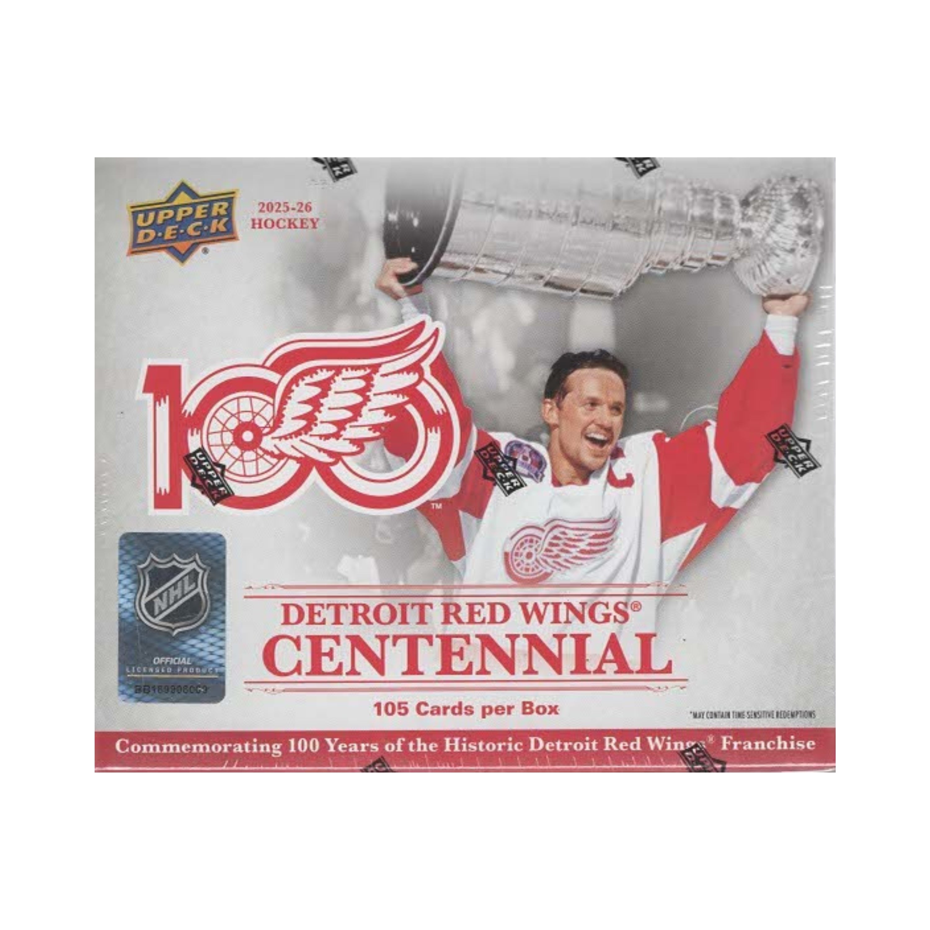 2025-26 Upper Deck Detroit Red Wings Centennial 105Ct. Box Set