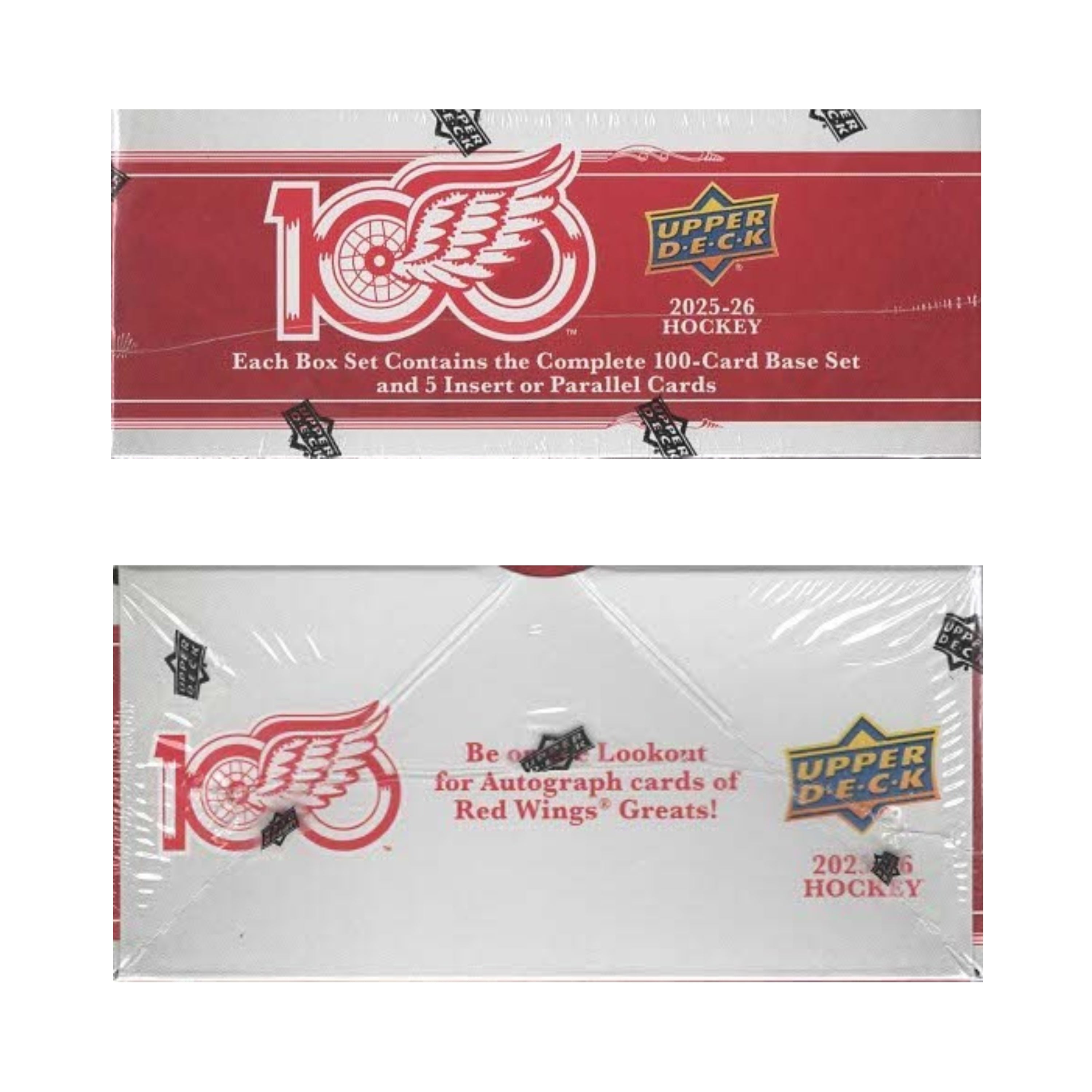 2025-26 Upper Deck Detroit Red Wings Centennial 105Ct. Box Set