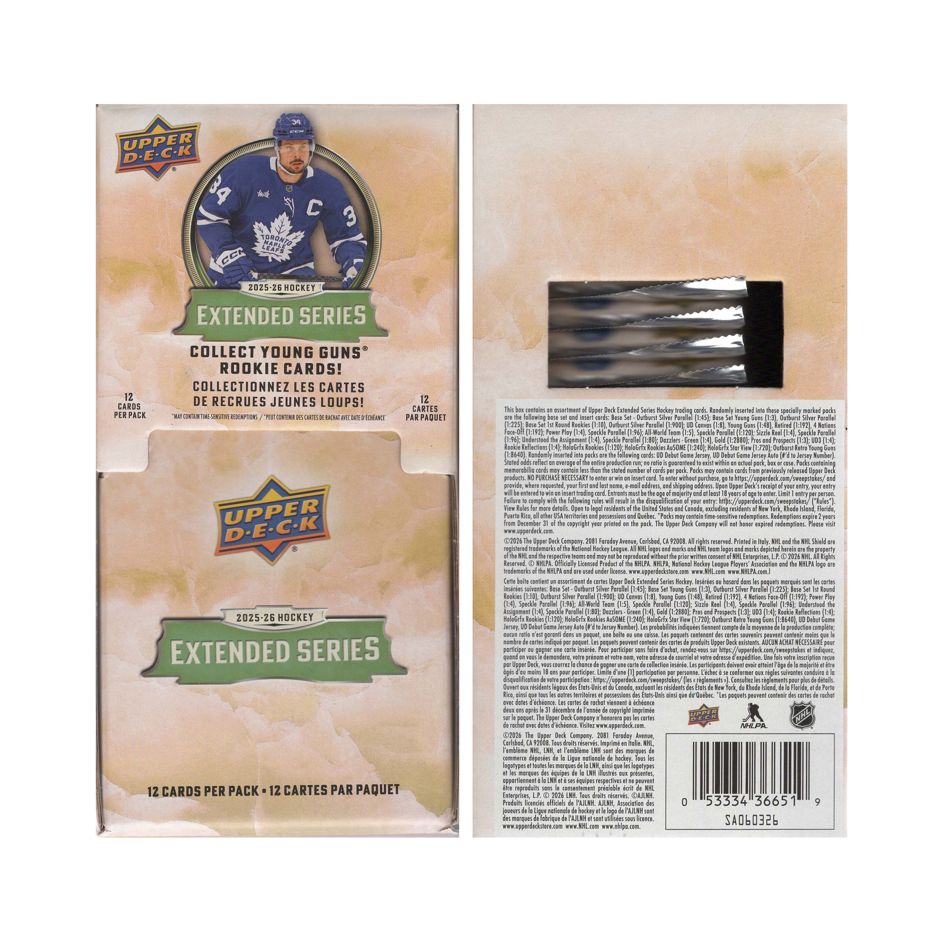 2025-26 Upper Deck Extended Series Hockey 336ct. Gravity Feed