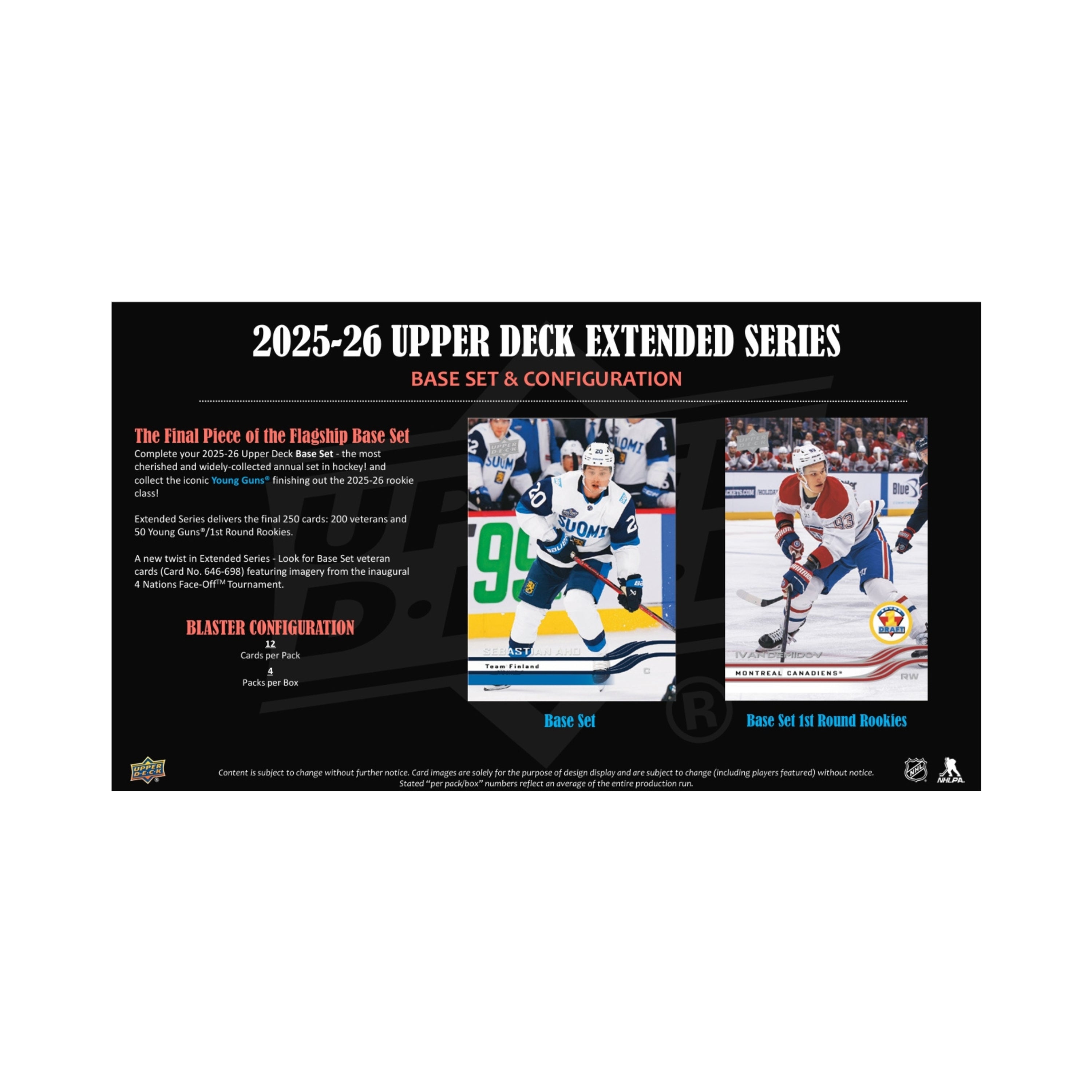 2025-26 Upper Deck Extended Series Hockey 336ct. Gravity Feed