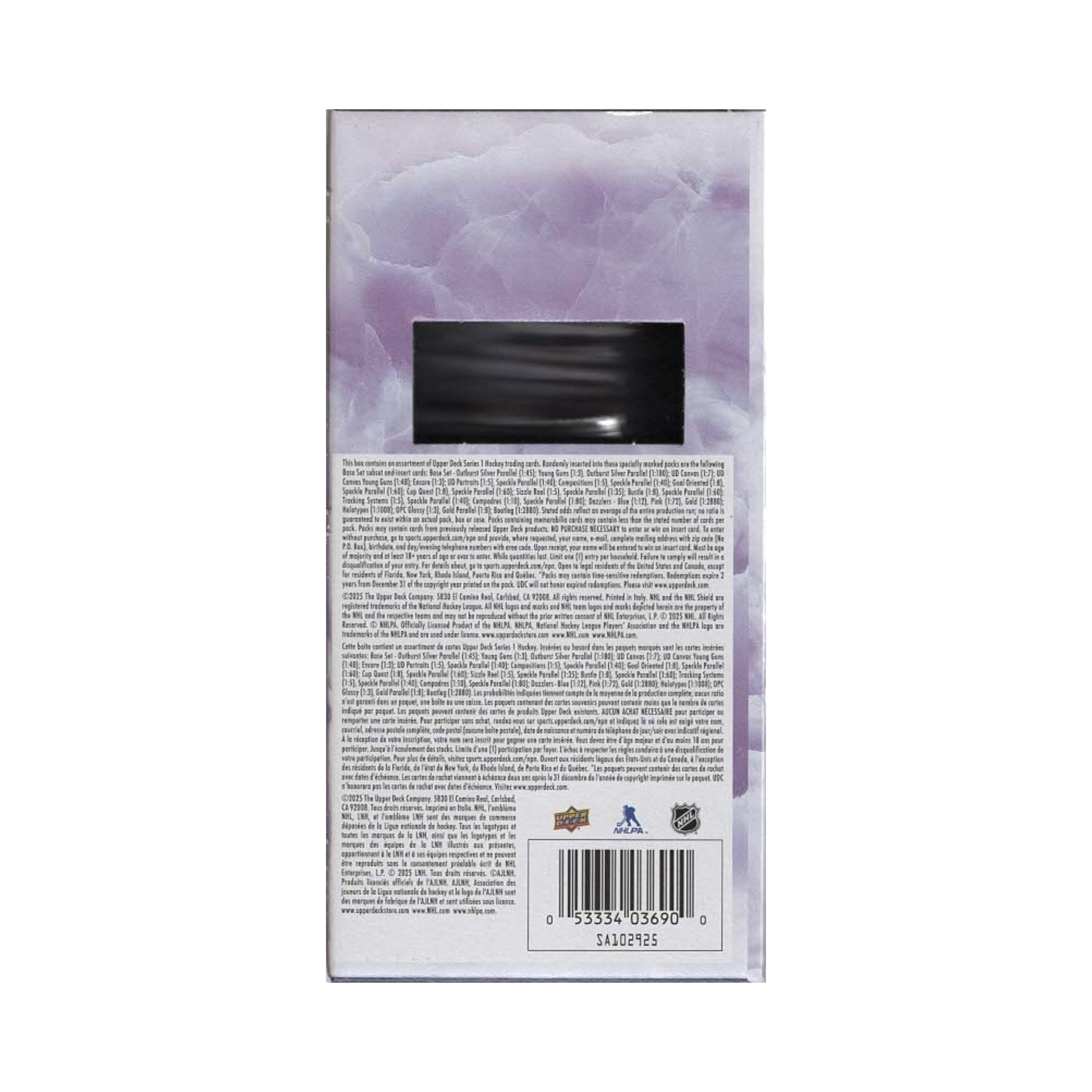 2025-26 Upper Deck Series 1 NHL Hockey 336Ct. Gravity Feed Display Box