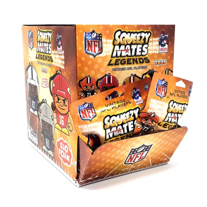 2025 NFL Legends SqueezyMates 24ct. Gravity Feed Display Box