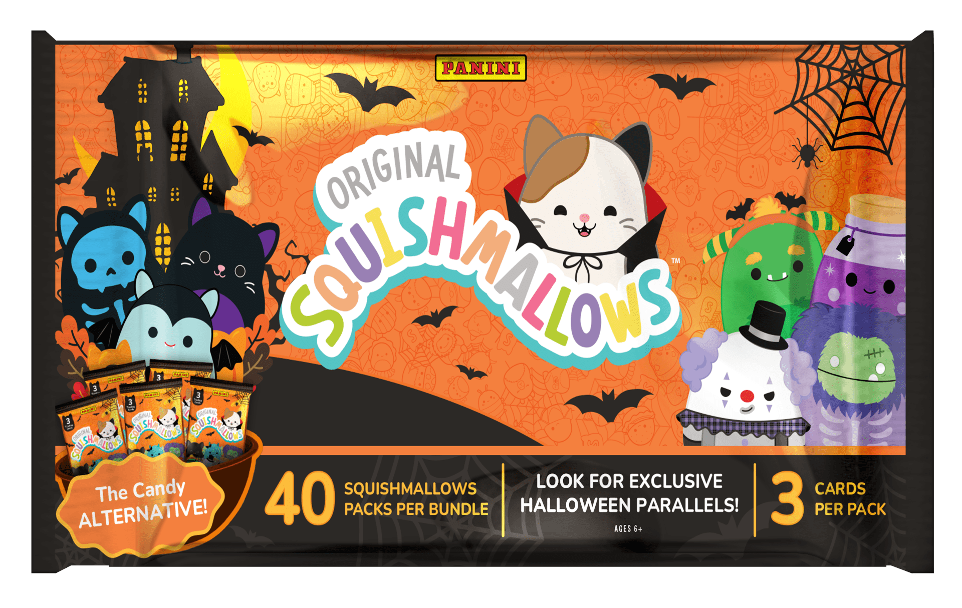 2025 Panini Squishmallows Halloween 40pk Treat Pack Bundle
