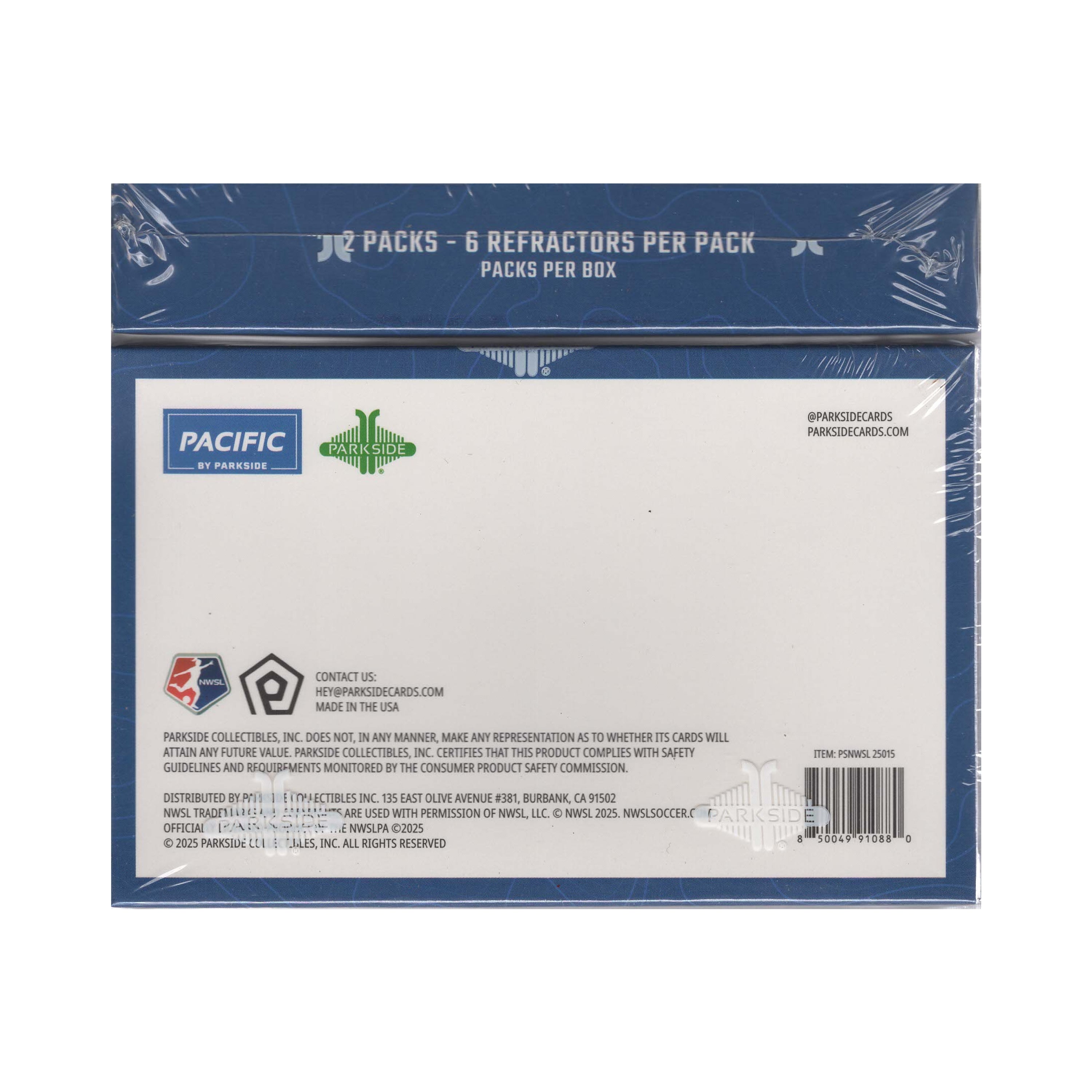 2025 Parkside NWSL Pacific Soccer 12ct. Hobby Box