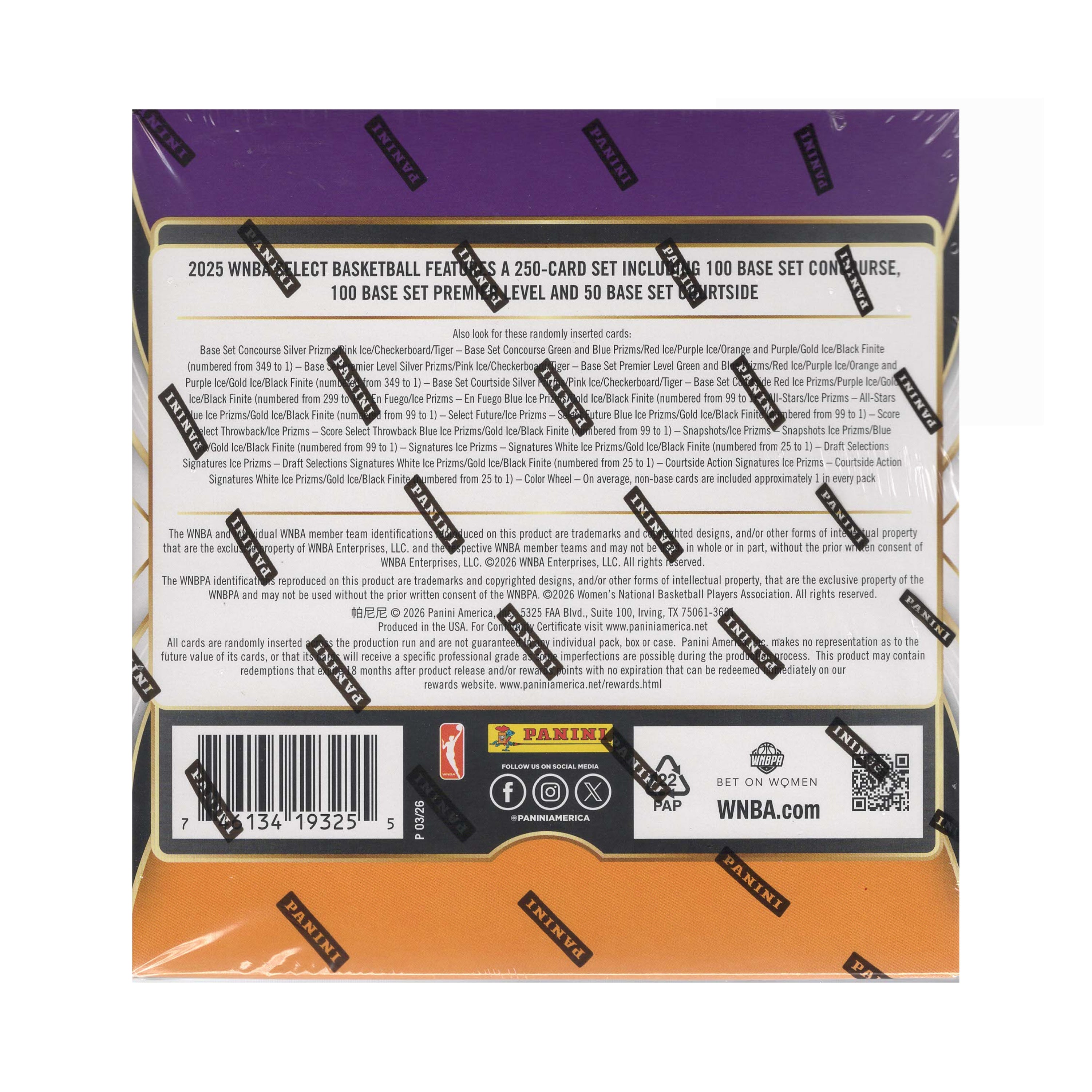 2025 Panini Select WNBA 40Ct. Mega Box