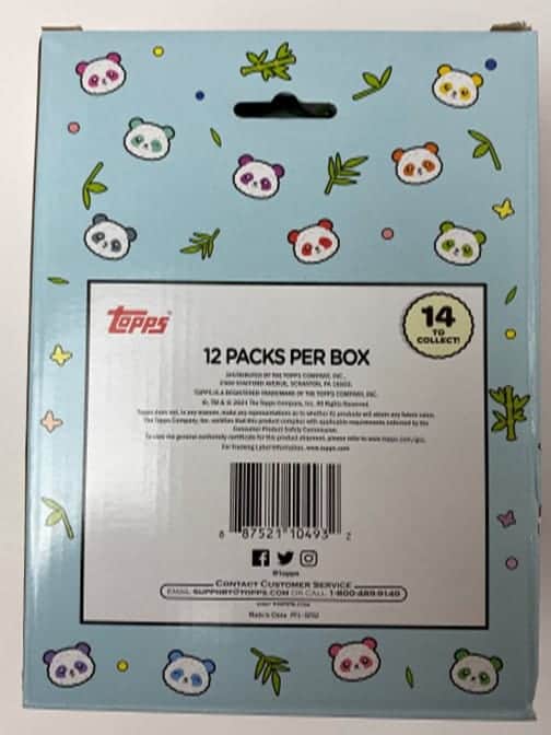 2021 Topps I Love Fuzzy Pandas Collectible Figures & Stickers 12 Ct. GRAVITY FEED BOX
