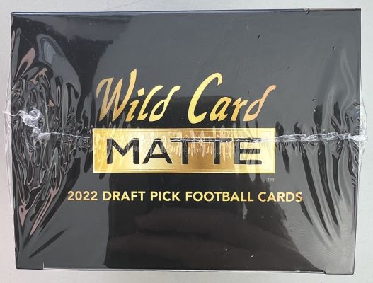 2022 Wild Card Black Matte Premium Draft Pick Football 40ct. Blaster Box