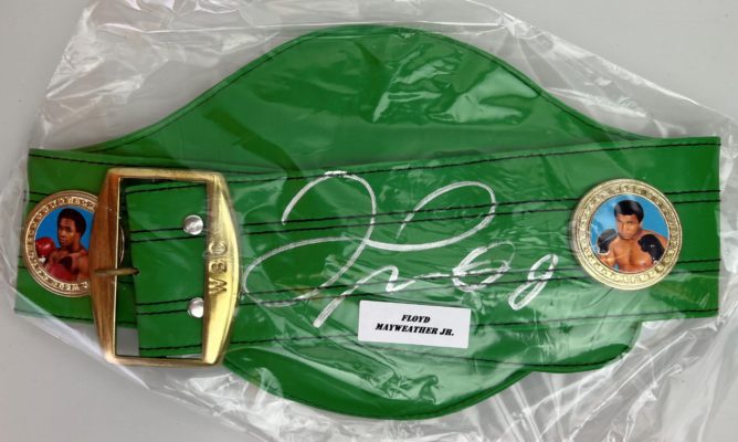 2023 Floyd "Money" Mayweather Collection Box with (4) Signed Items.