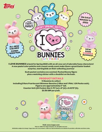 2023 Topps "I Love Fuzzy Bunnies" Figurines 24ct. Box