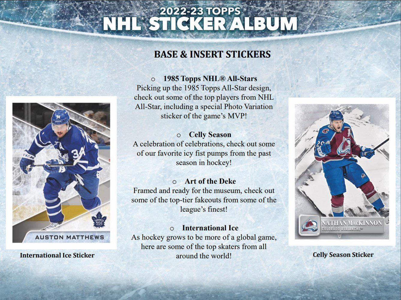 2022-23 Topps NHL Hockey Sticker Collection 25 Ct. HANGER BAG