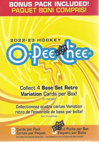 2022-23 Upper Deck O-Pee-Chee NHL Hockey 72ct. Blaster Box