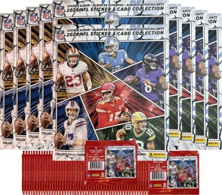 2024 Panini NFL Football 5 Stickers + 1 Card Pack
