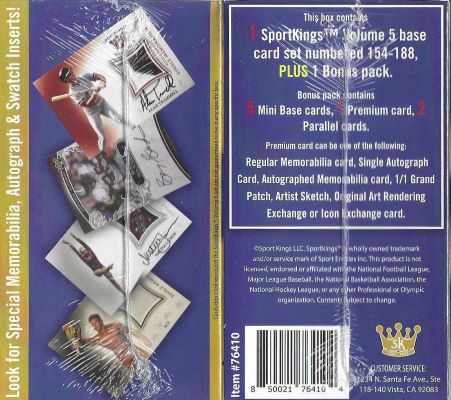 2024 Sportkings Volume 5 Multi Sport 43ct. Blaster Box