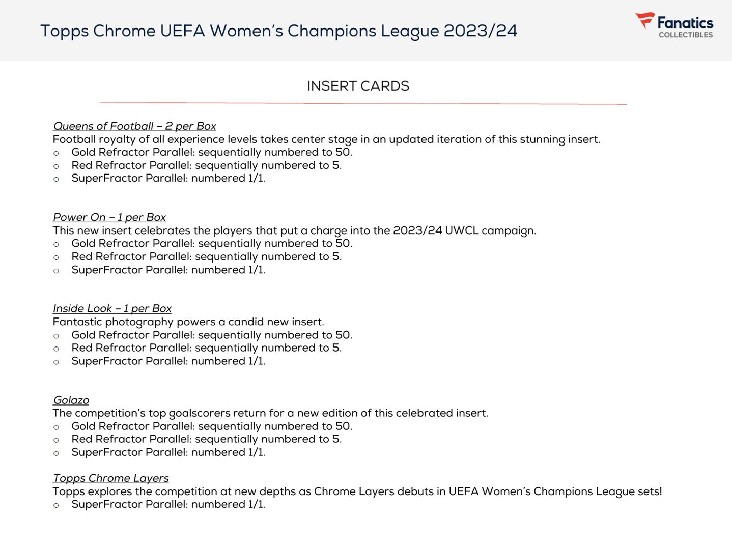 2023-24 Topps Chrome UEFA Women's Champions League UWCL Soccer 28ct. BLASTER BOX