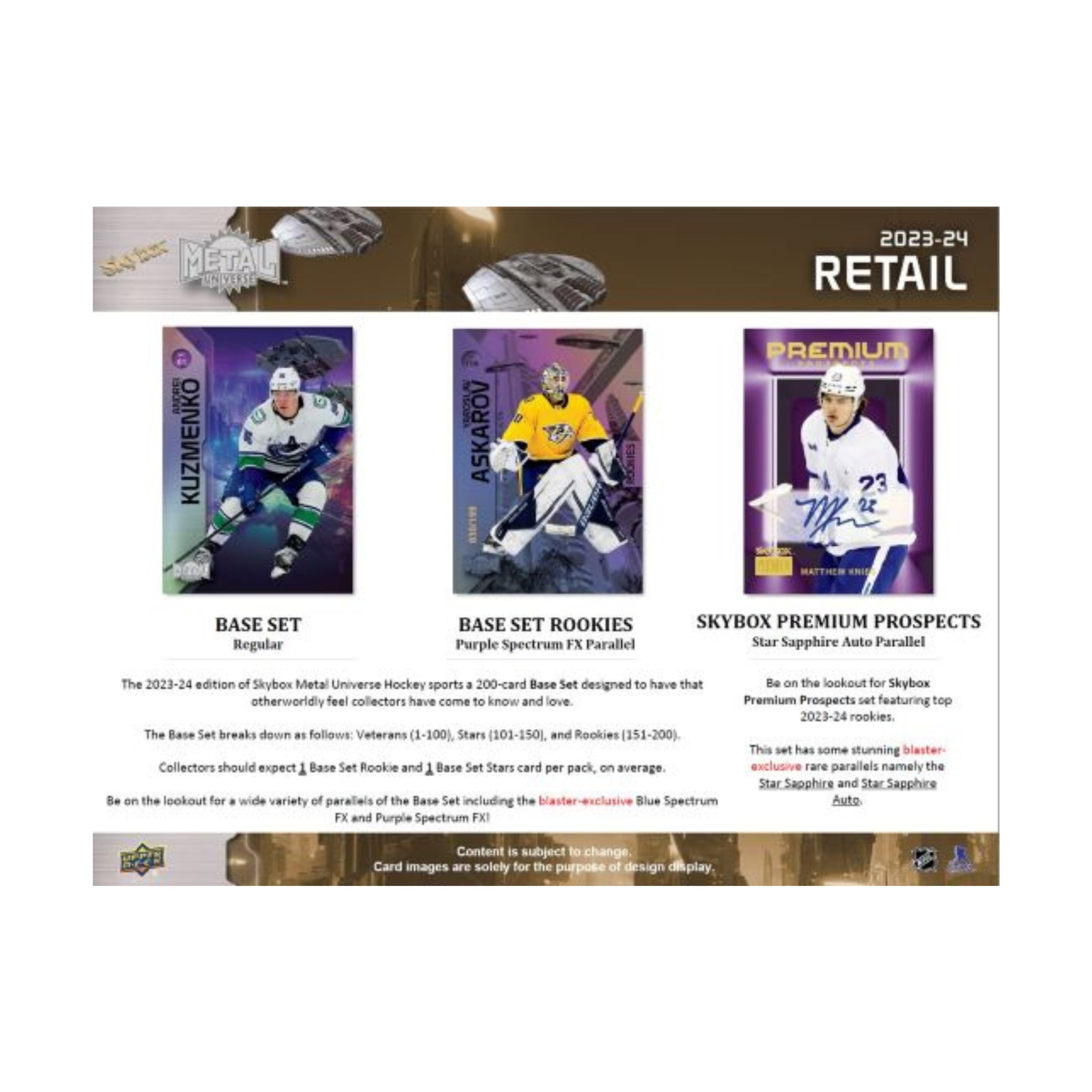 2023-24 Upper Deck Skybox Metal Universe NHL Hockey 35Ct. BLASTER BOX