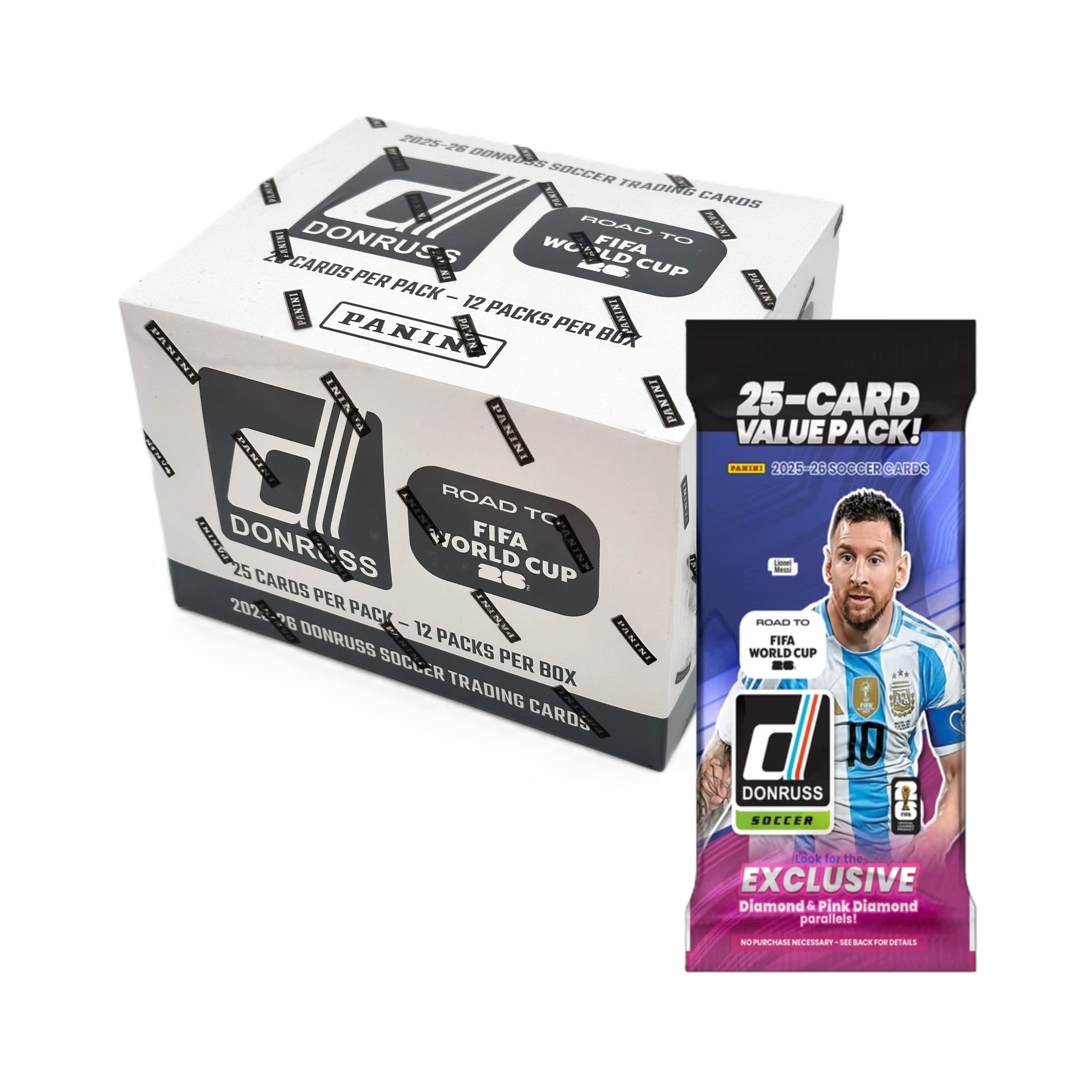 2025-26 Panini Donruss Road to World Cup Soccer 300ct. Fat Pack Box