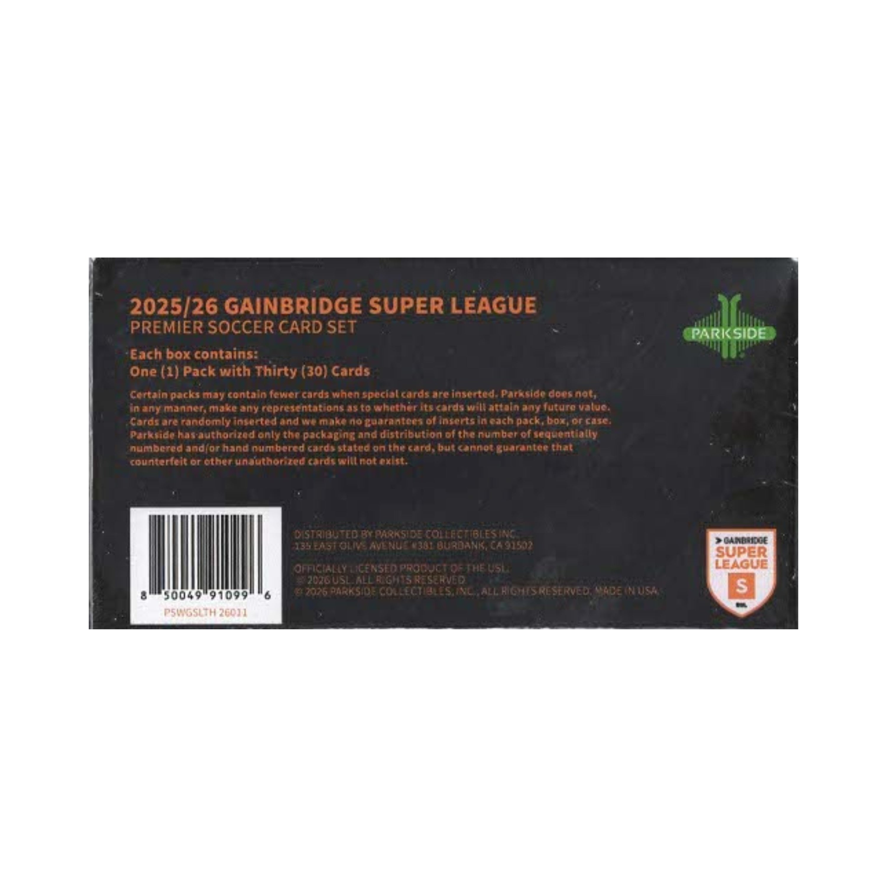 2026 Parkside USL Gainbridge Super League Set
