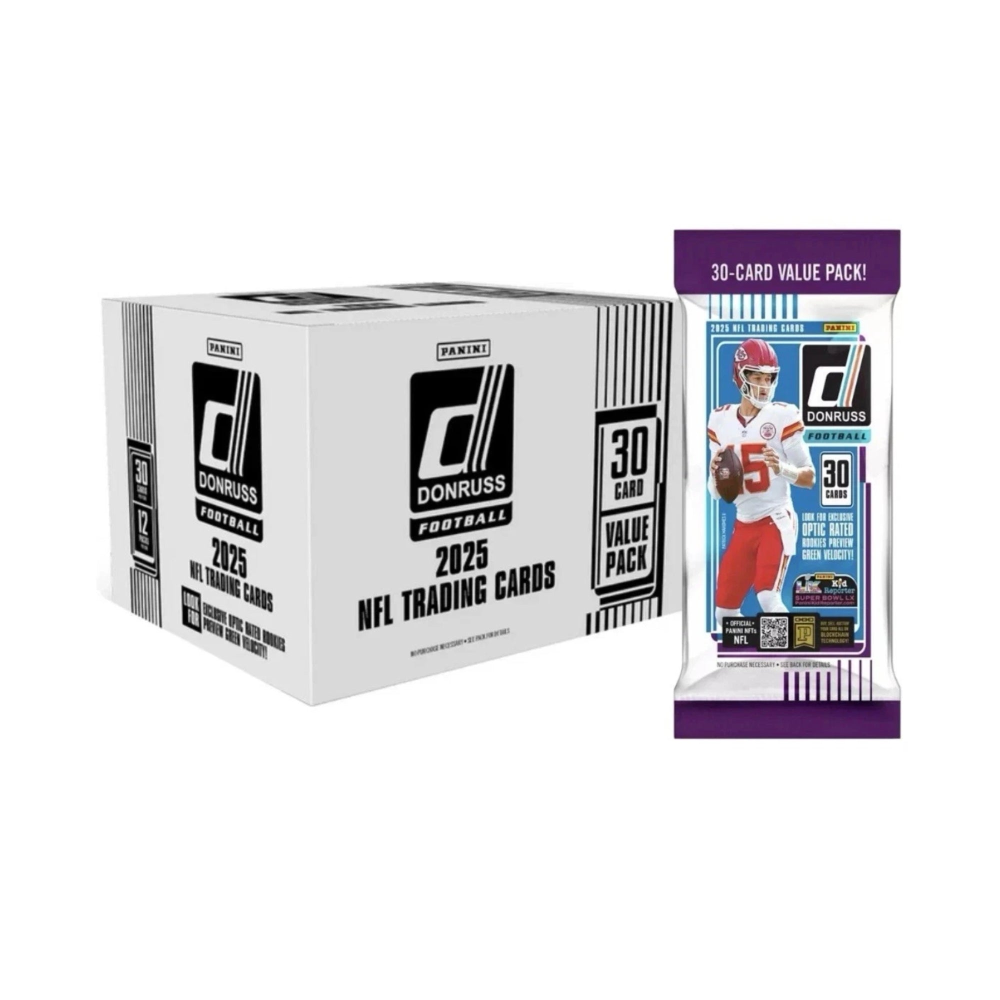 2025 Panini Donruss NFL Football 12PK Fat Pack Cello Value Box