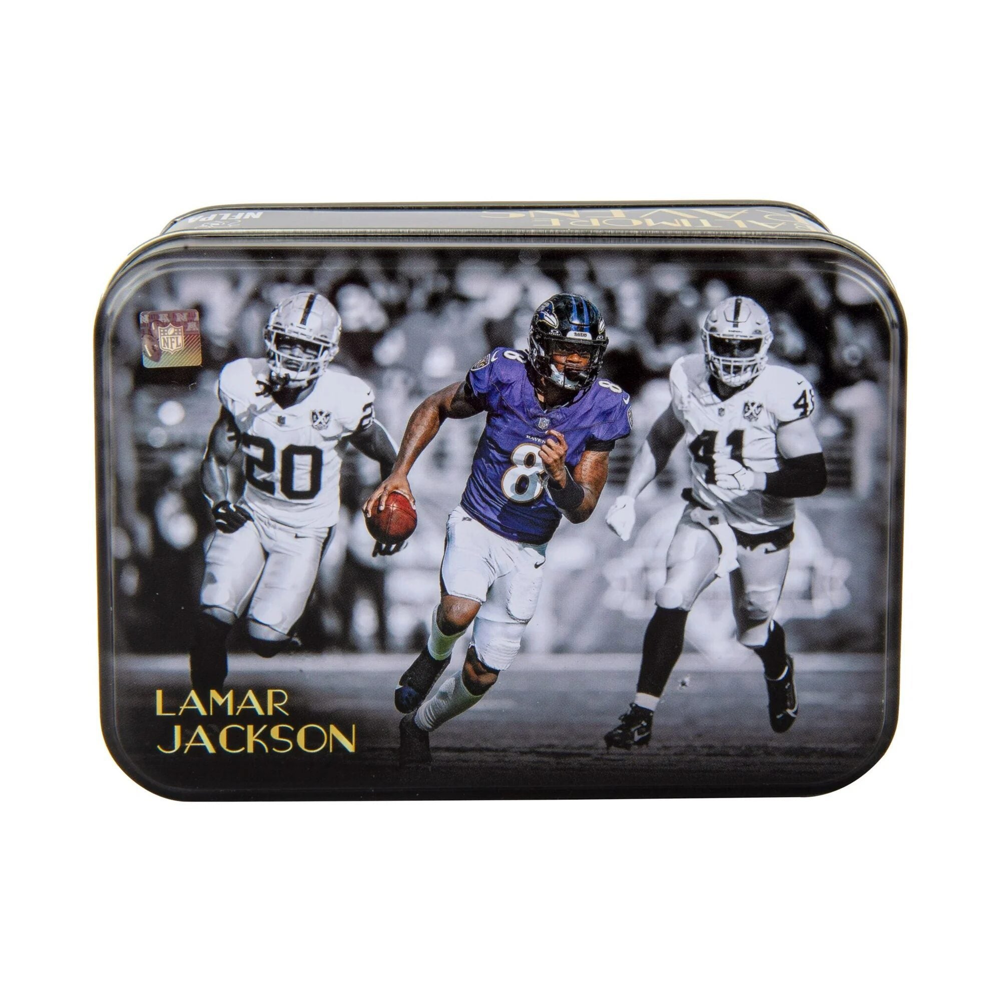 2025 NFL Lamar Jackson Panini Championship Collection MJH Tin