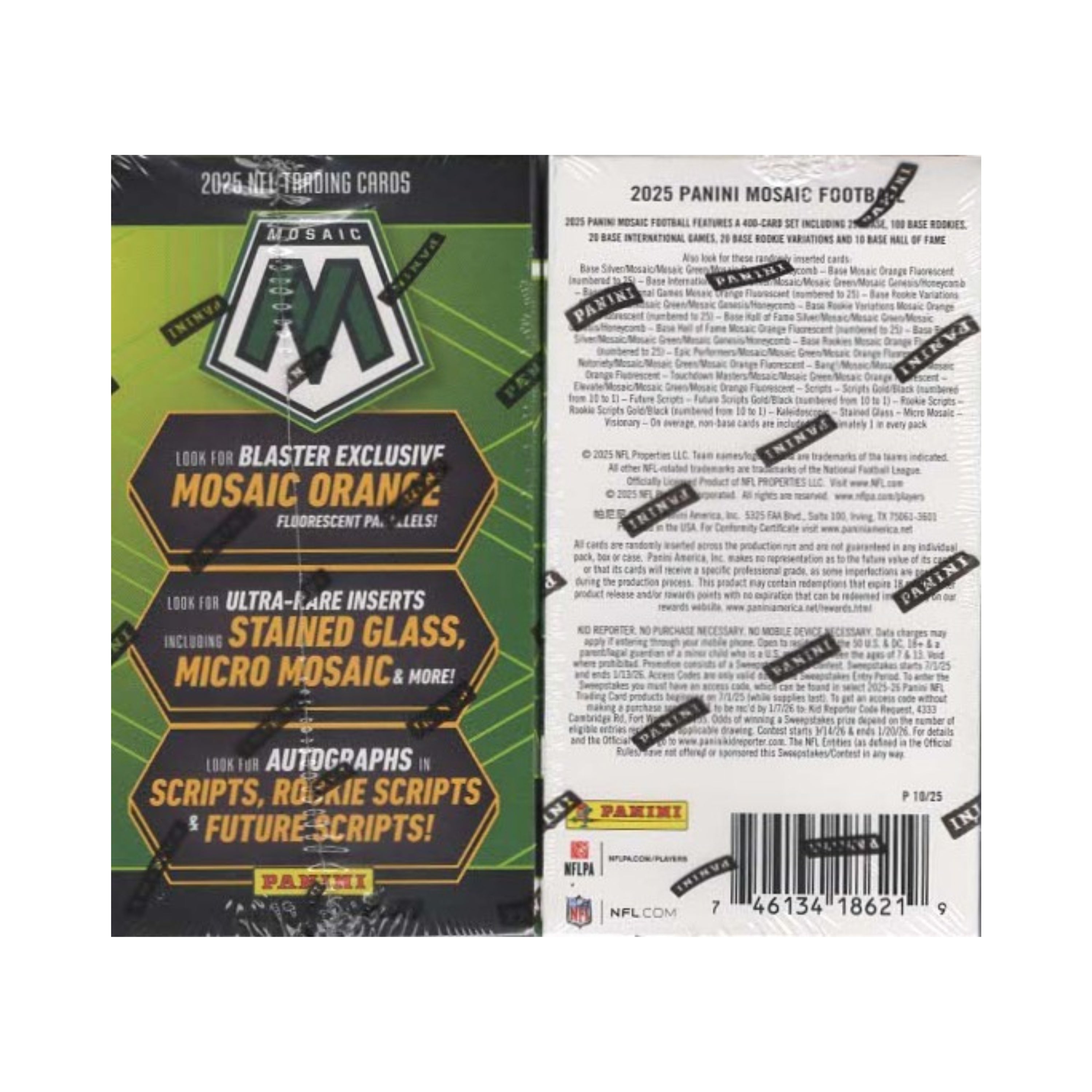 2025 Panini Mosaic NFL Football 36ct. Blaster Box