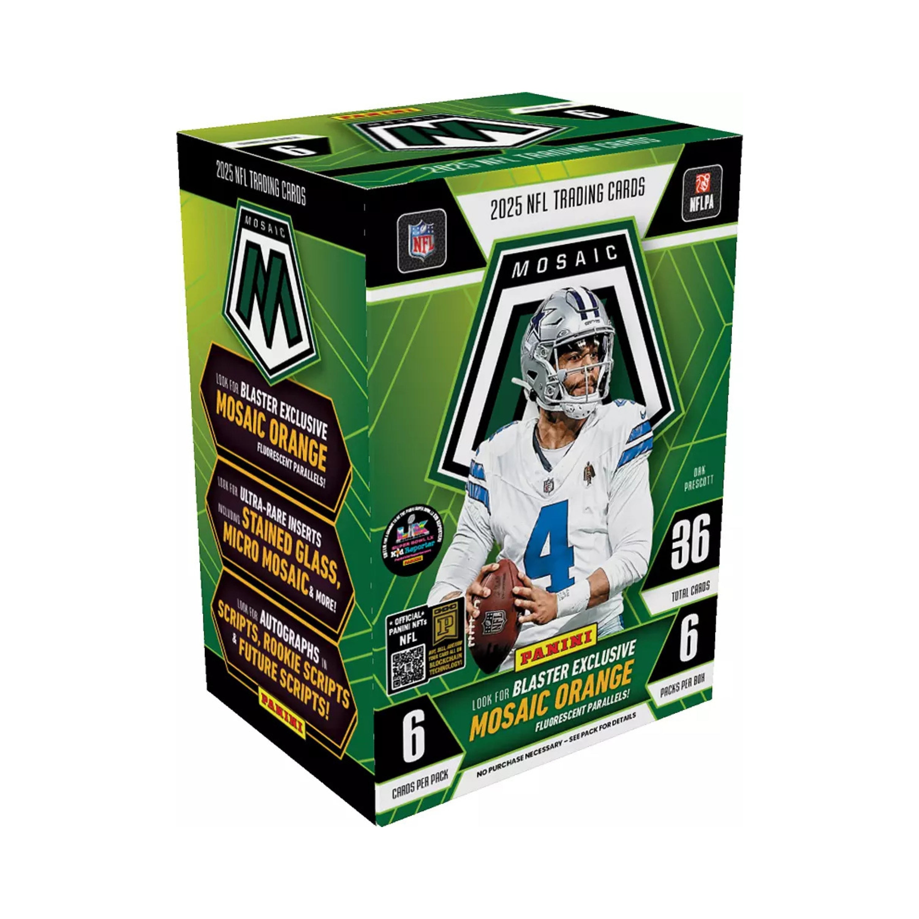 2025 Panini Mosaic NFL Football 36ct. Blaster Box