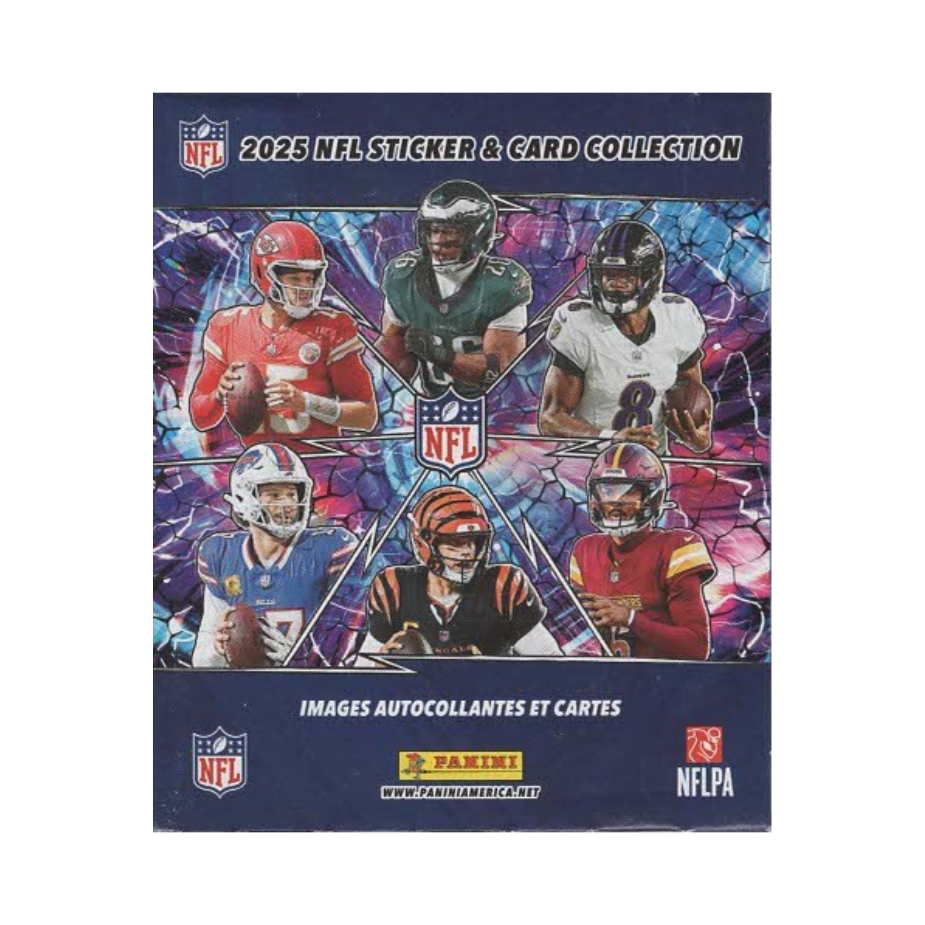 2025 Panini NFL Football Sticker & Card Collection 50Ct Box