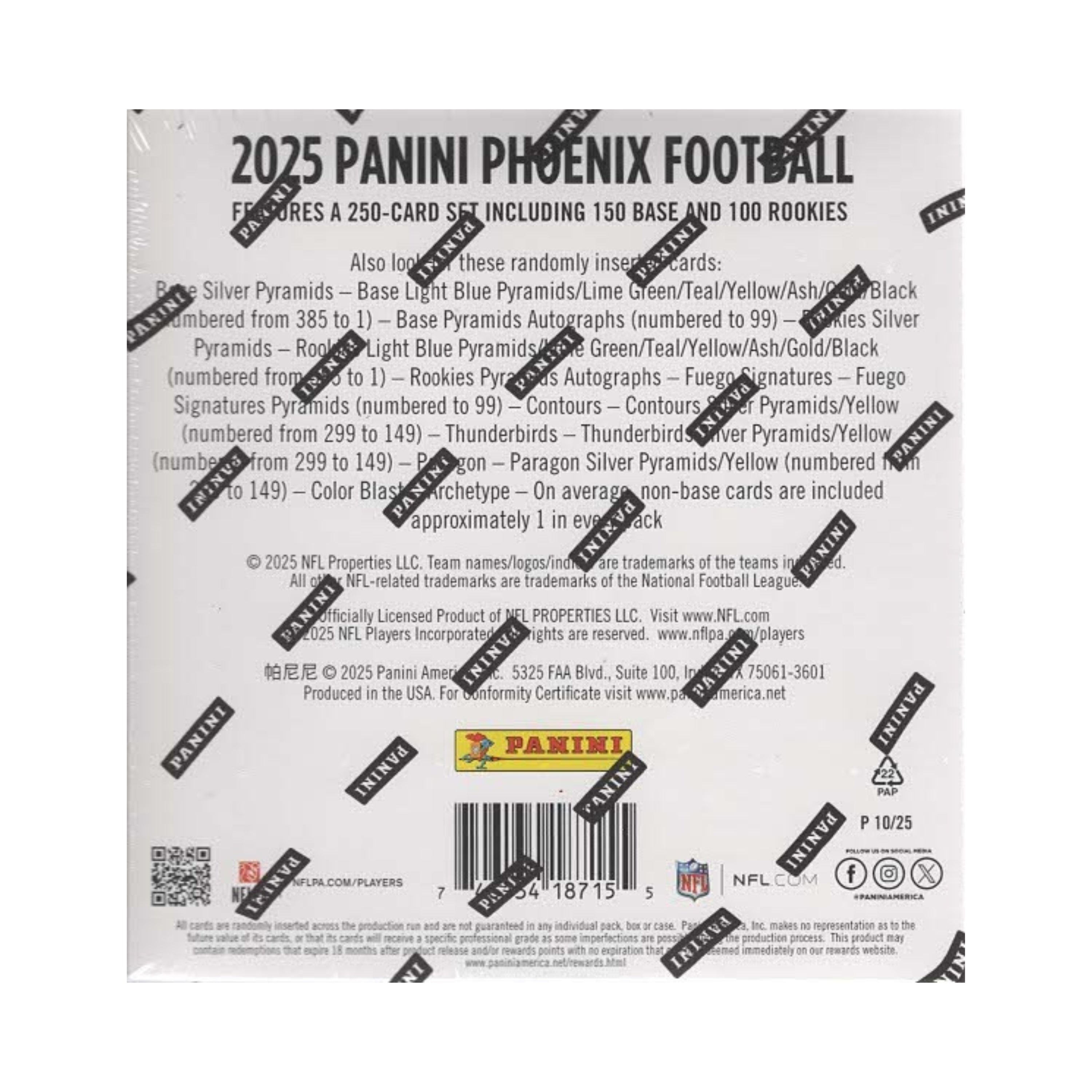 2025 Panini Phoenix Football  Football 42ct. Mega Box
