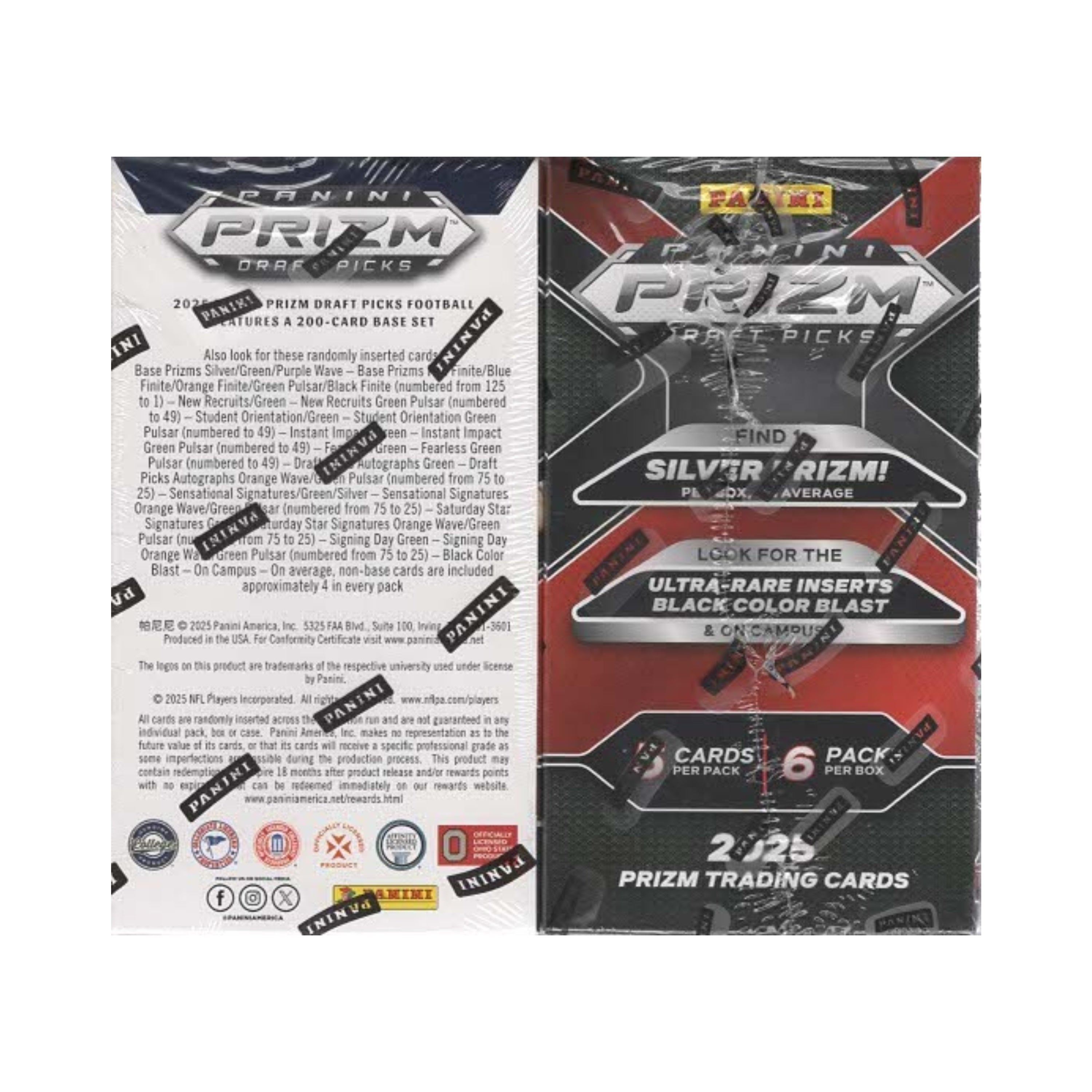 2025 Panini Prizm Draft Picks Collegiate  Football 30ct. Blaster Box