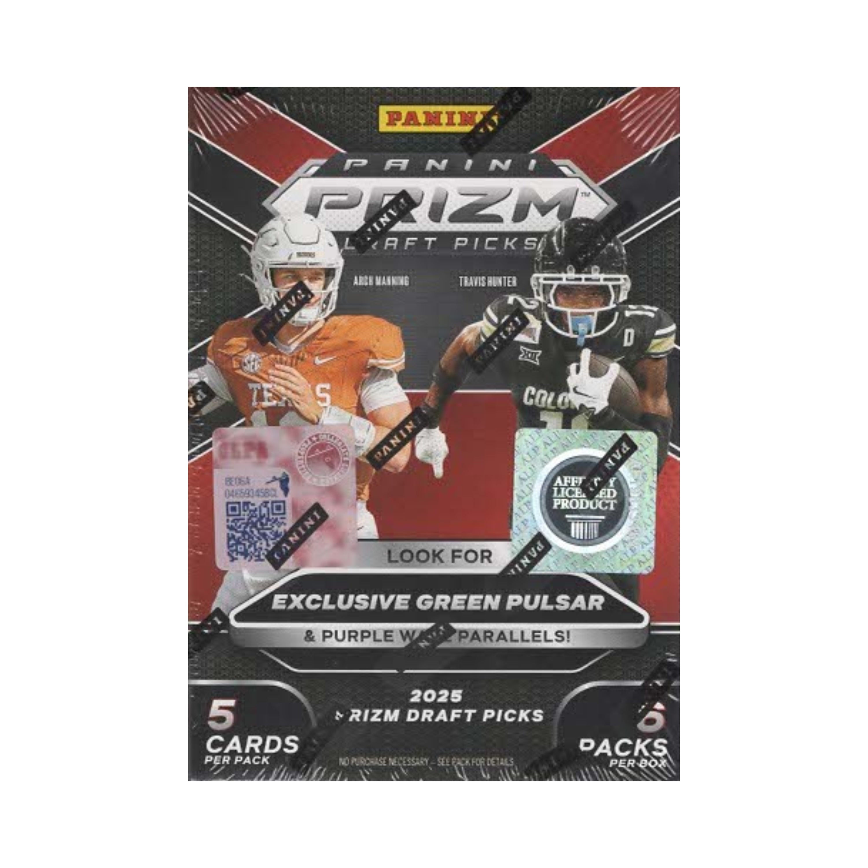 2025 Panini Prizm Draft Picks Collegiate  Football 30ct. Blaster Box