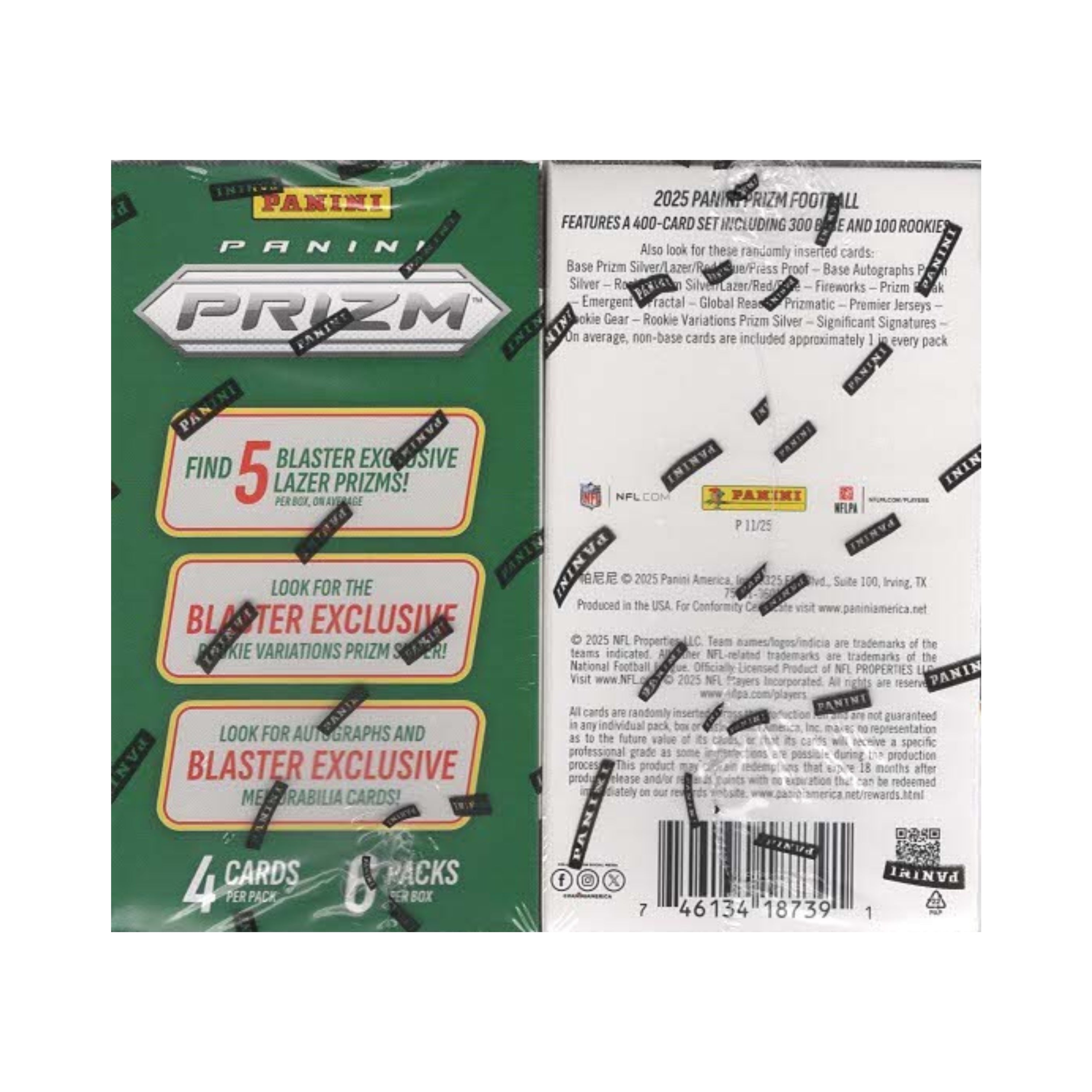 2025 Panini Prizm NFL Football 24ct. Blaster Box