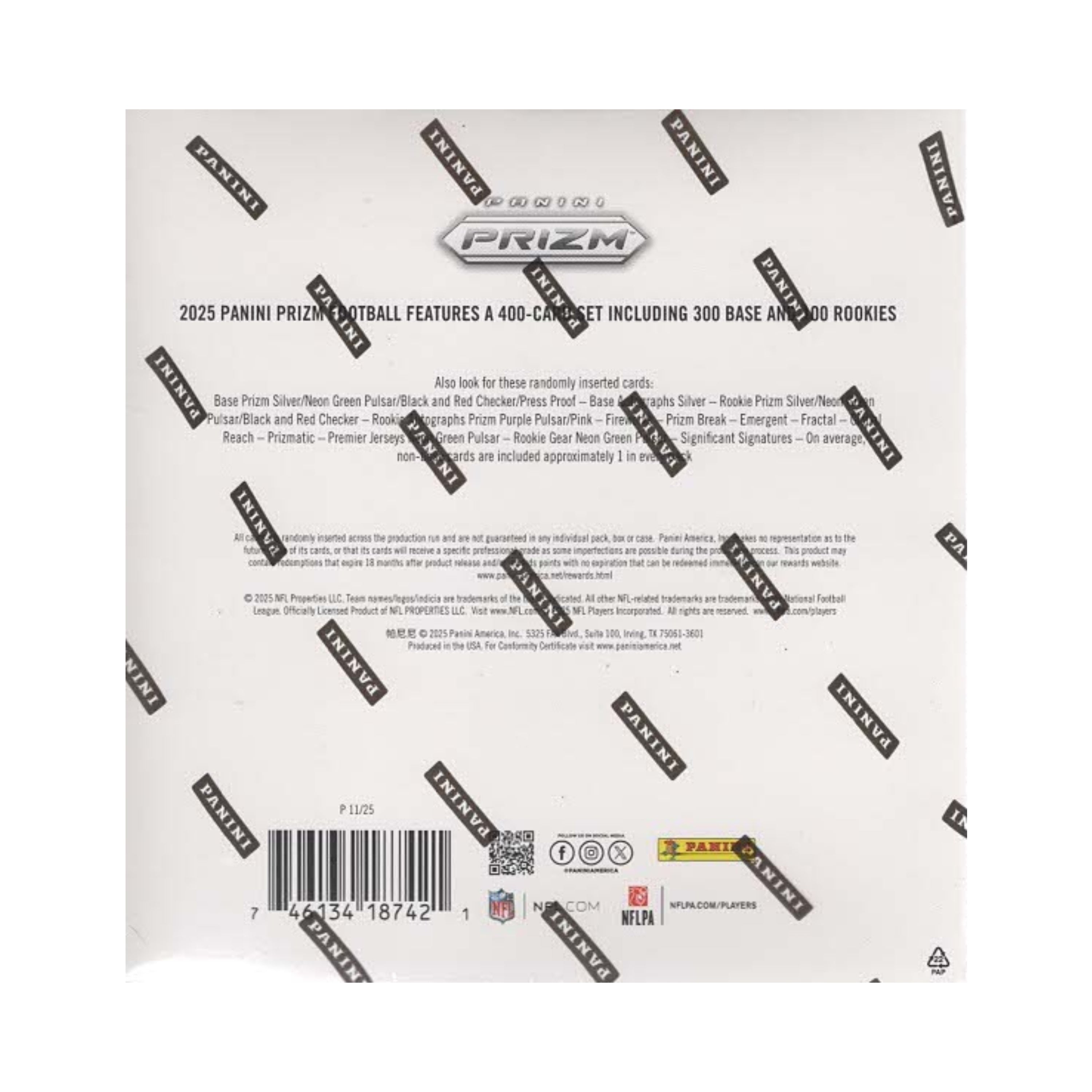 2025 Panini Prizm Football Football 42ct. Mega Box