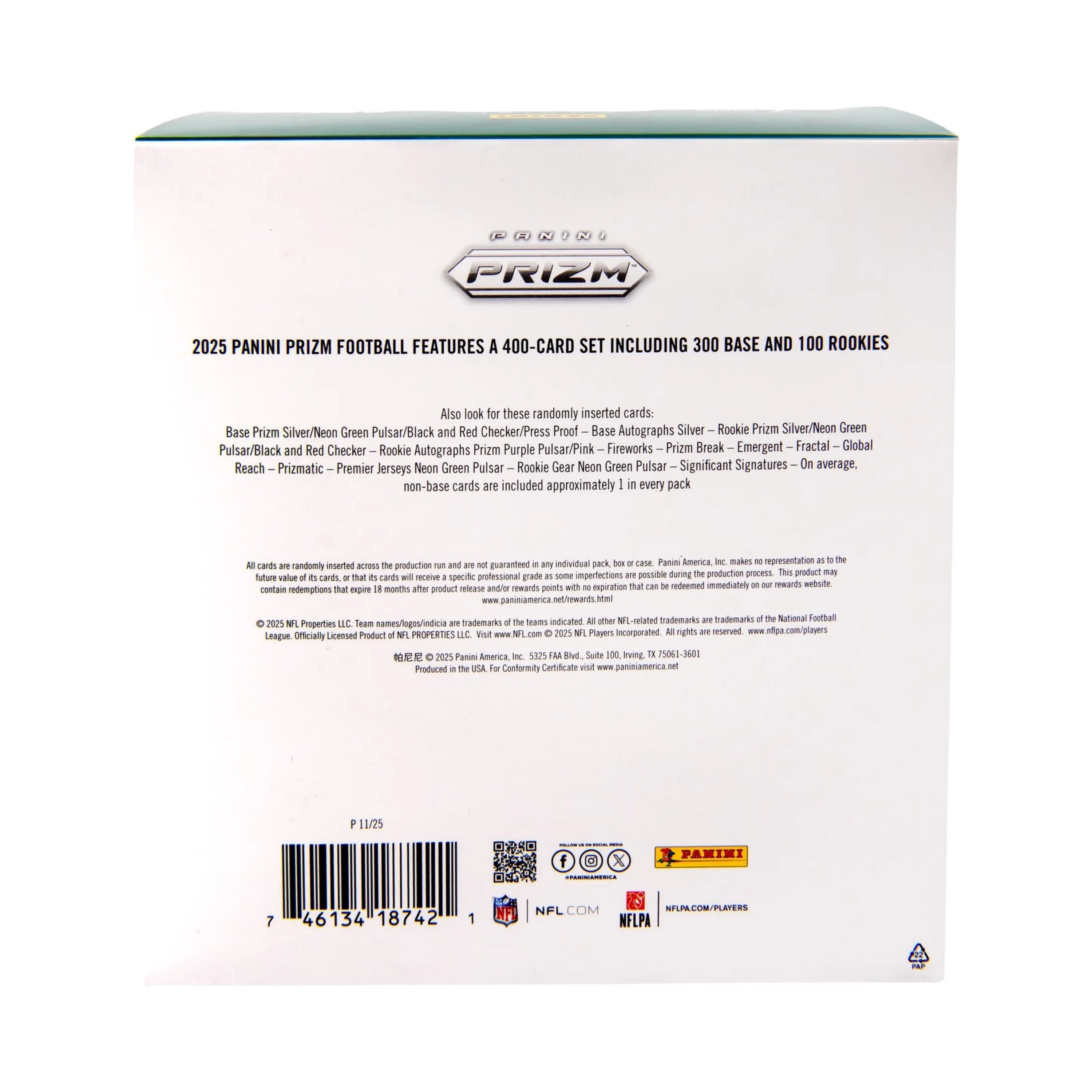 2025 Panini Prizm Football Football 42ct. Mega Box