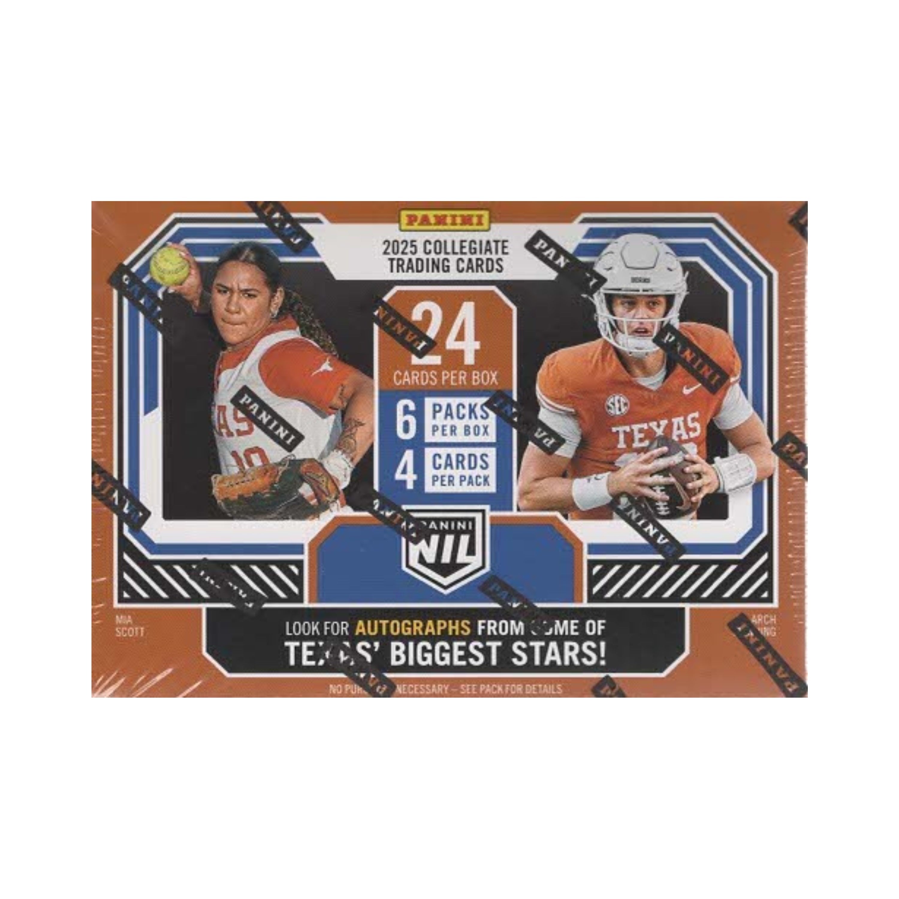 2025 Panini Texas Longhorns NIL 24ct. Blaster Box