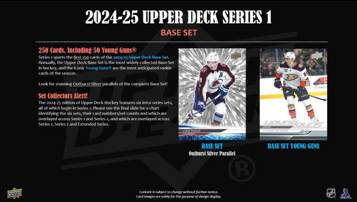 2024-25 Upper Deck Series 1 NHL Hockey Tin