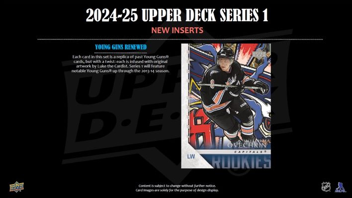 2024-25 Upper Deck Series 1 NHL Hockey Tin