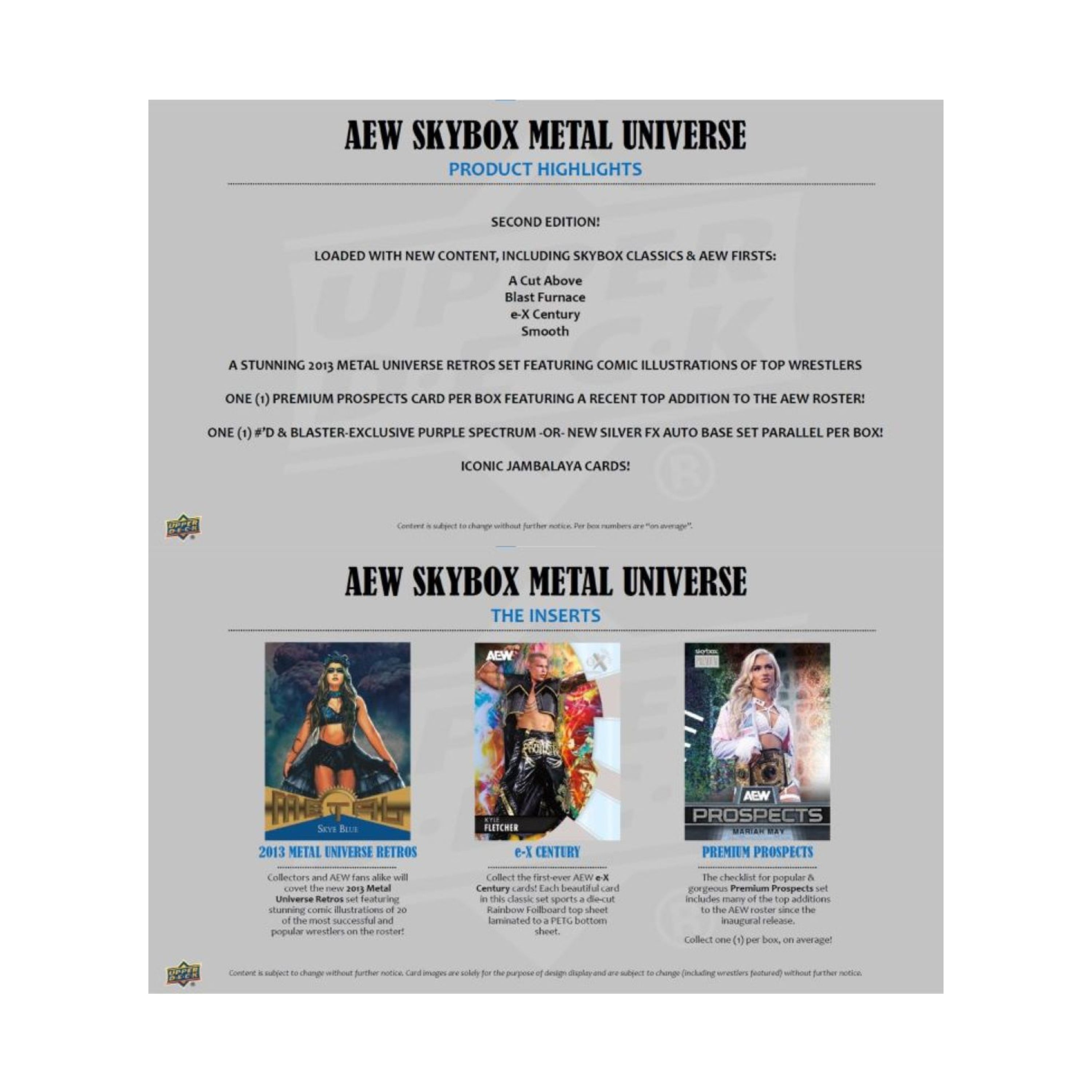 2025 Upper Deck AEW Skybox Metal Universe Wrestling 30ct. Blaster Box