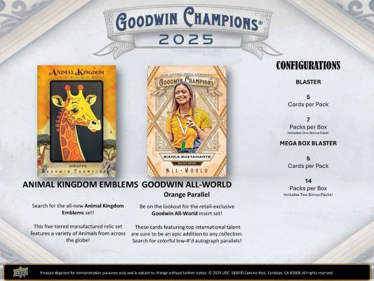 2025 Upper Deck Goodwin Champions 35ct. Blaster Box