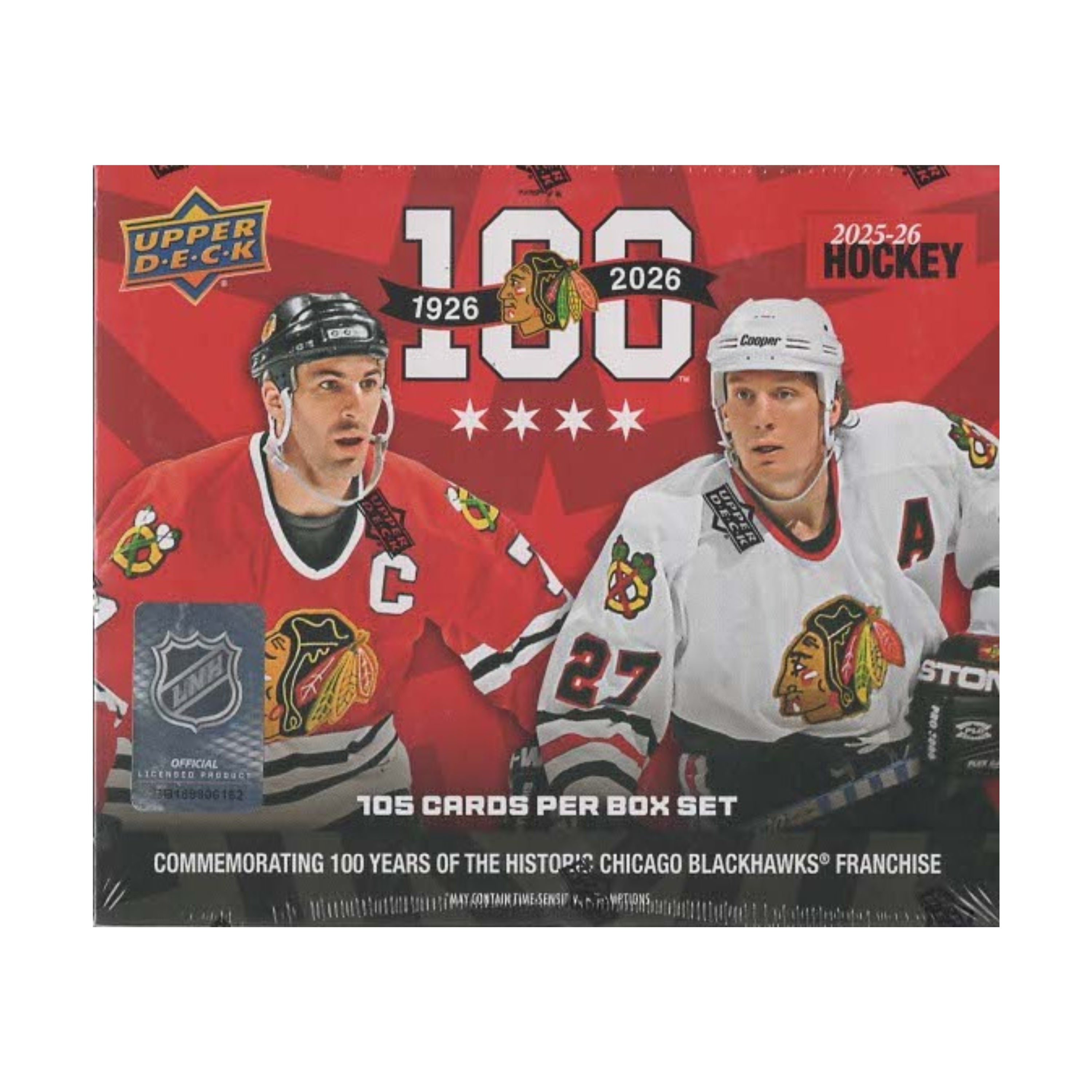 2025-26 Upper Deck Chicago Blackhawks Centennial 105Ct. Box Set