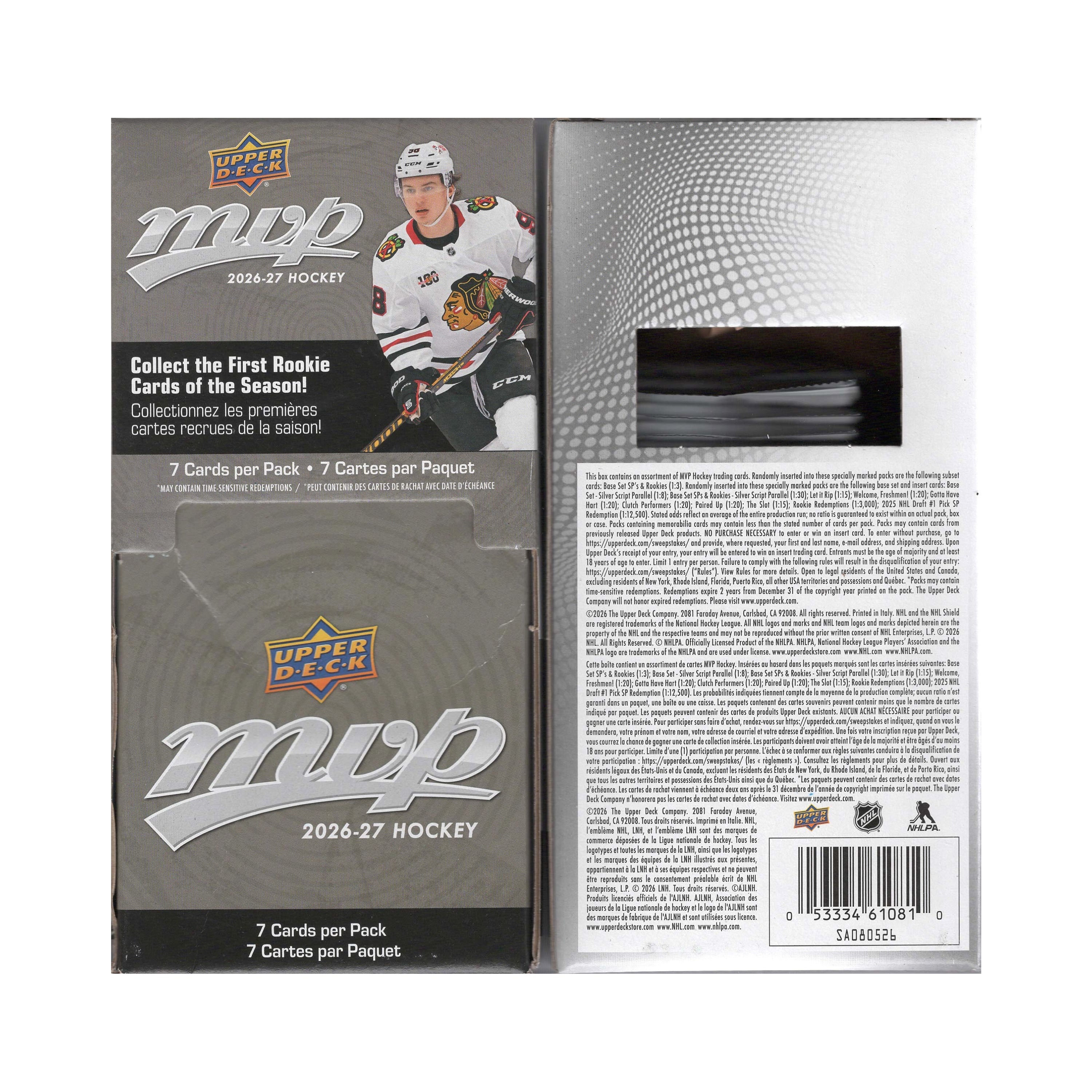 2026-27 Upper Deck MVP NHL Hockey 252Ct. Gravity Feed Box
