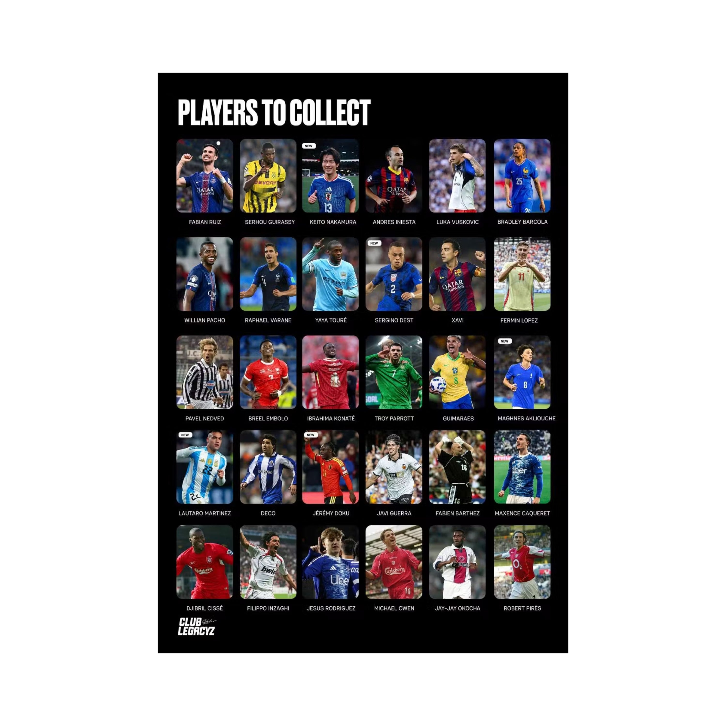 Club Legacyz Icons World Heroes Football (Soccer) 4nd Edition 10Ct. Display Box