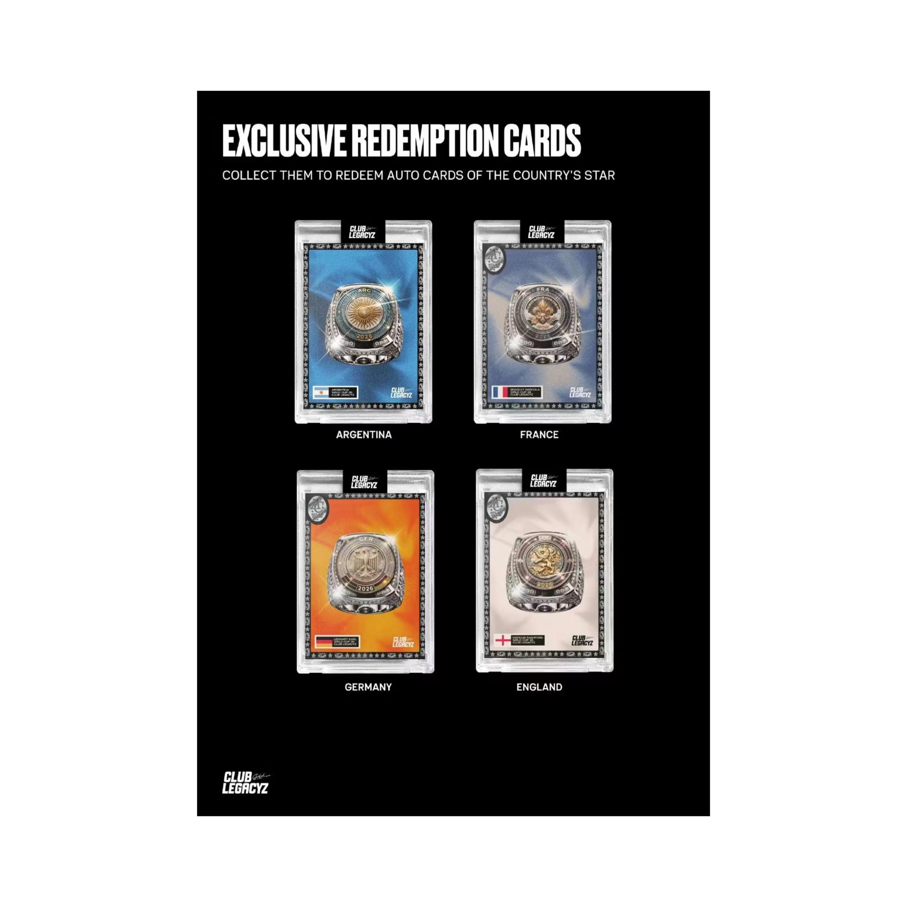 Club Legacyz Icons World Heroes Football (Soccer) 4nd Edition 10Ct. Display Box