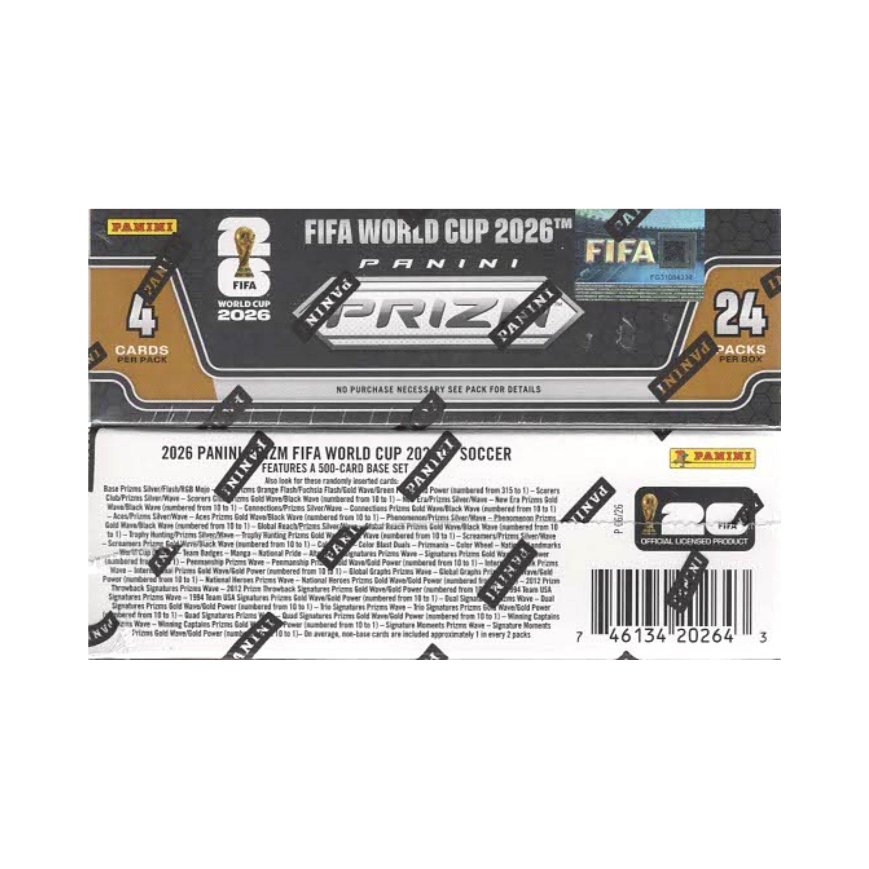 2026 Panini Prizm World Cup Soccer 96ct. Retail Pack Box