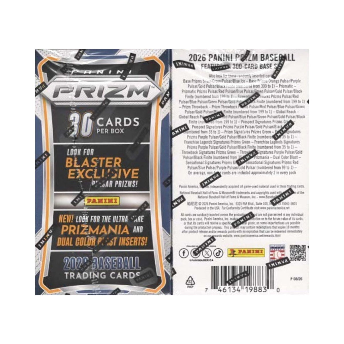 2026 Panini Prizm Baseball 30ct. Blaster Box