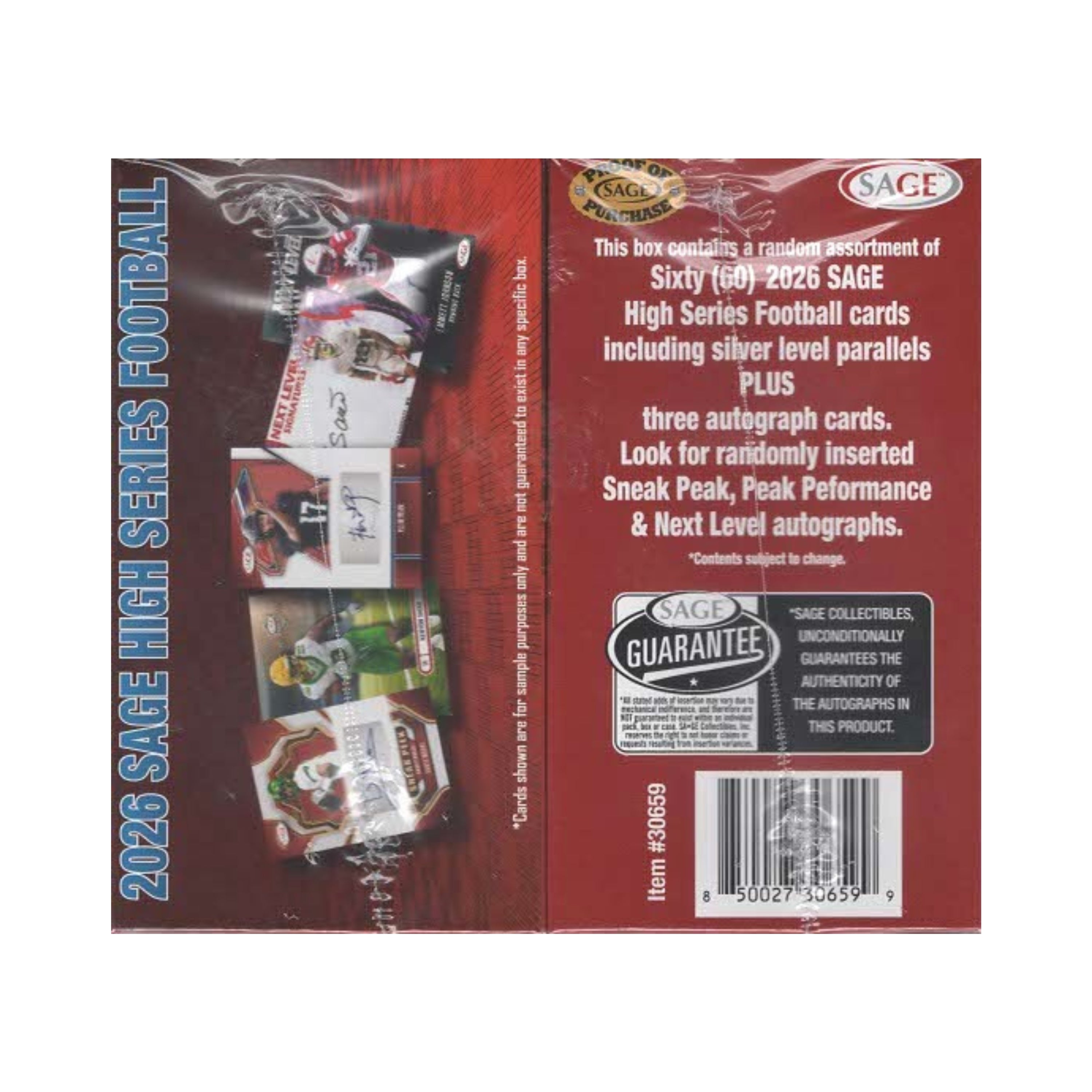 2026 Sage High Series Football 60ct. Blaster Box