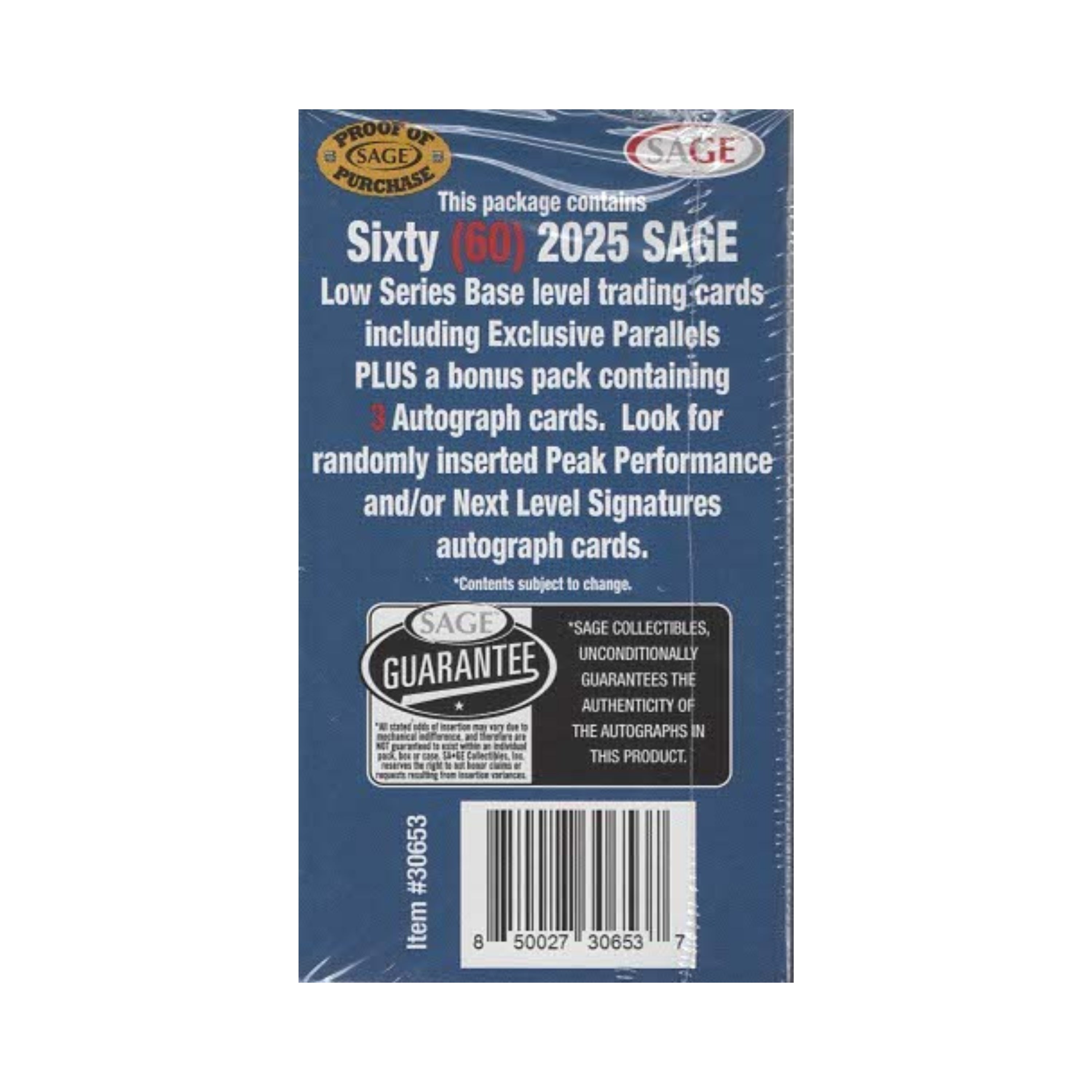 2026 Sage Low Series Football 63ct. Blaster Box