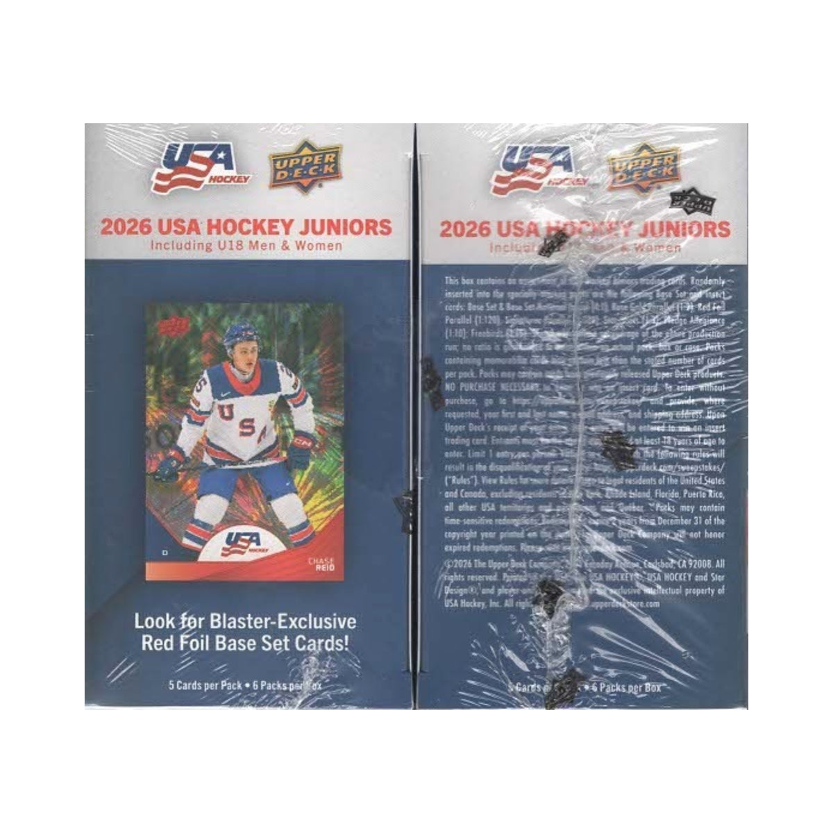 2026 Upper Deck Team USA Juniors Hockey Debut Edition 30Ct. Blaster Box