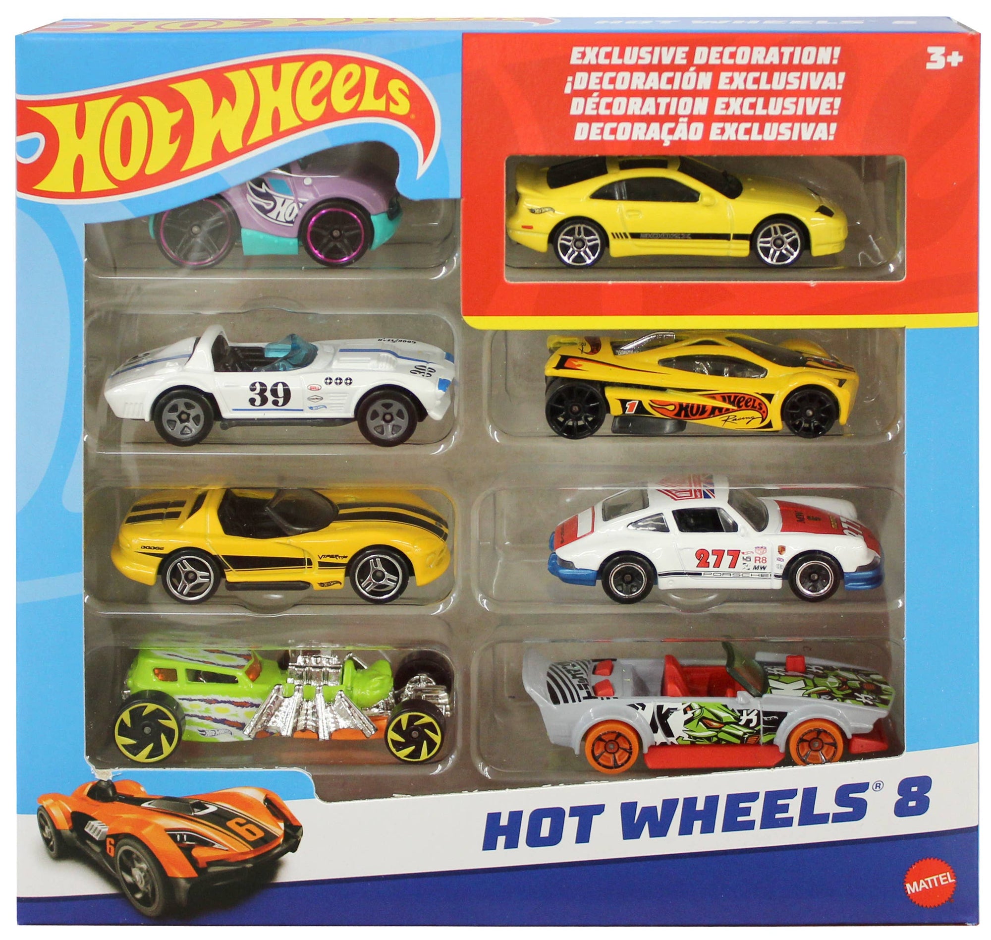 Hot Wheels 2025 Assorted Diecast 8 Car Set