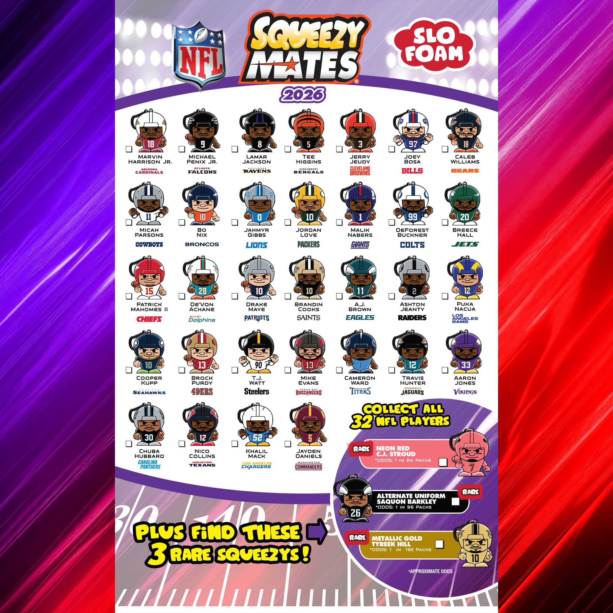 2026 NFL SqueezyMates 1 Ct. Blind Pack