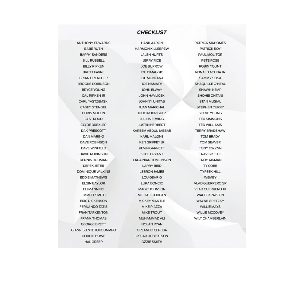 2025 Jersey Fusion Legendary Collection 1 ct. Box